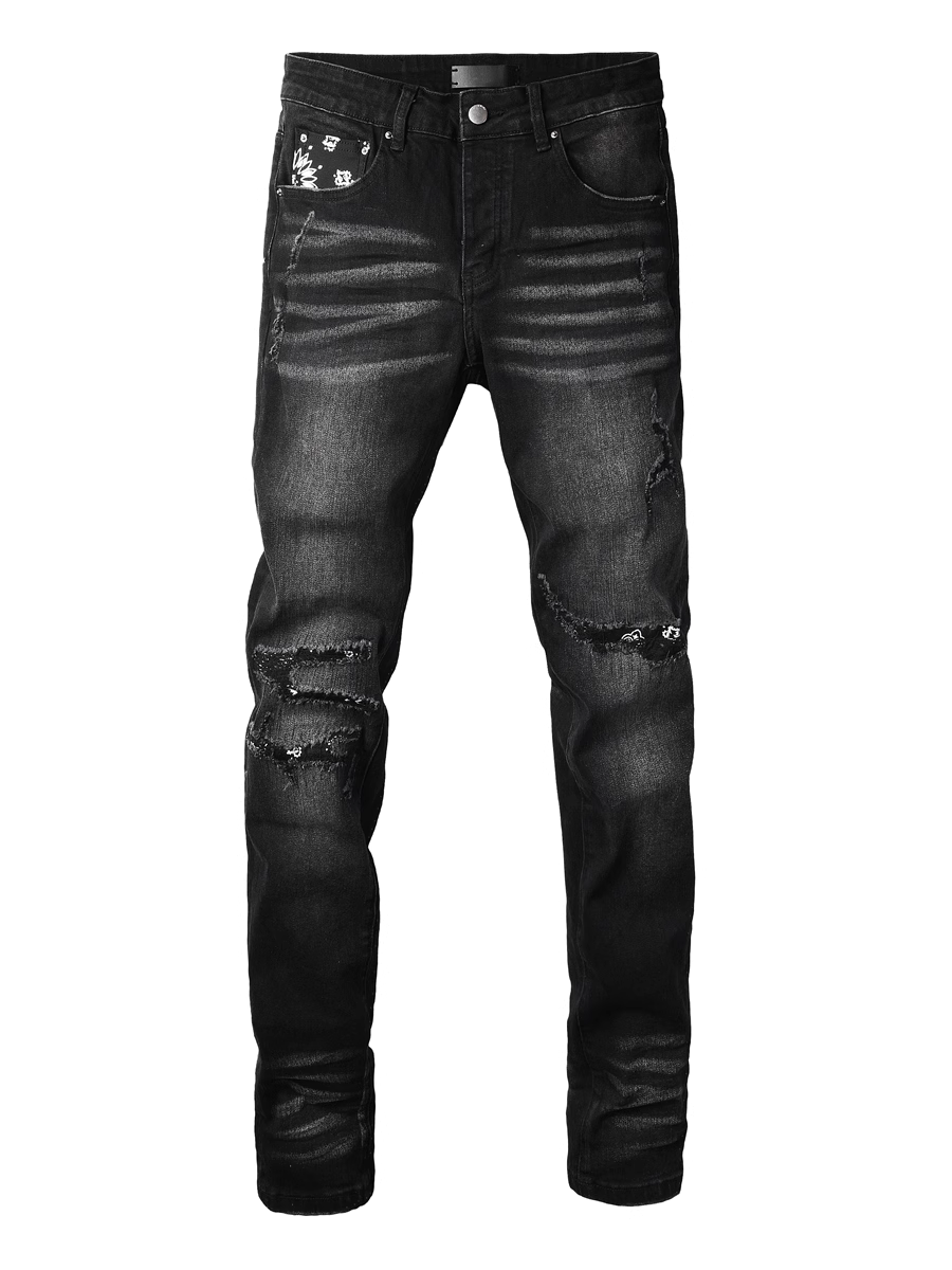 Black Writing Classic Jeans