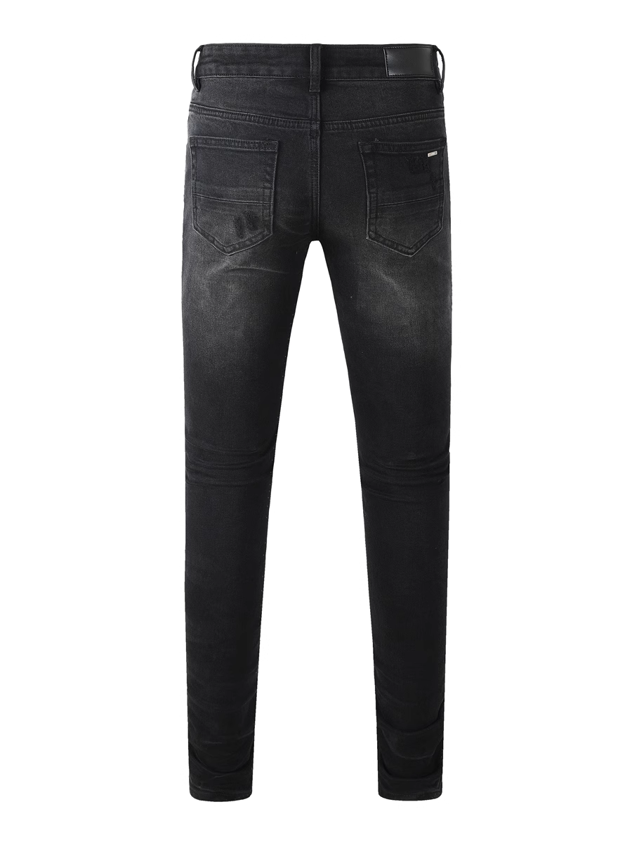 Black Blue Patch Jeans