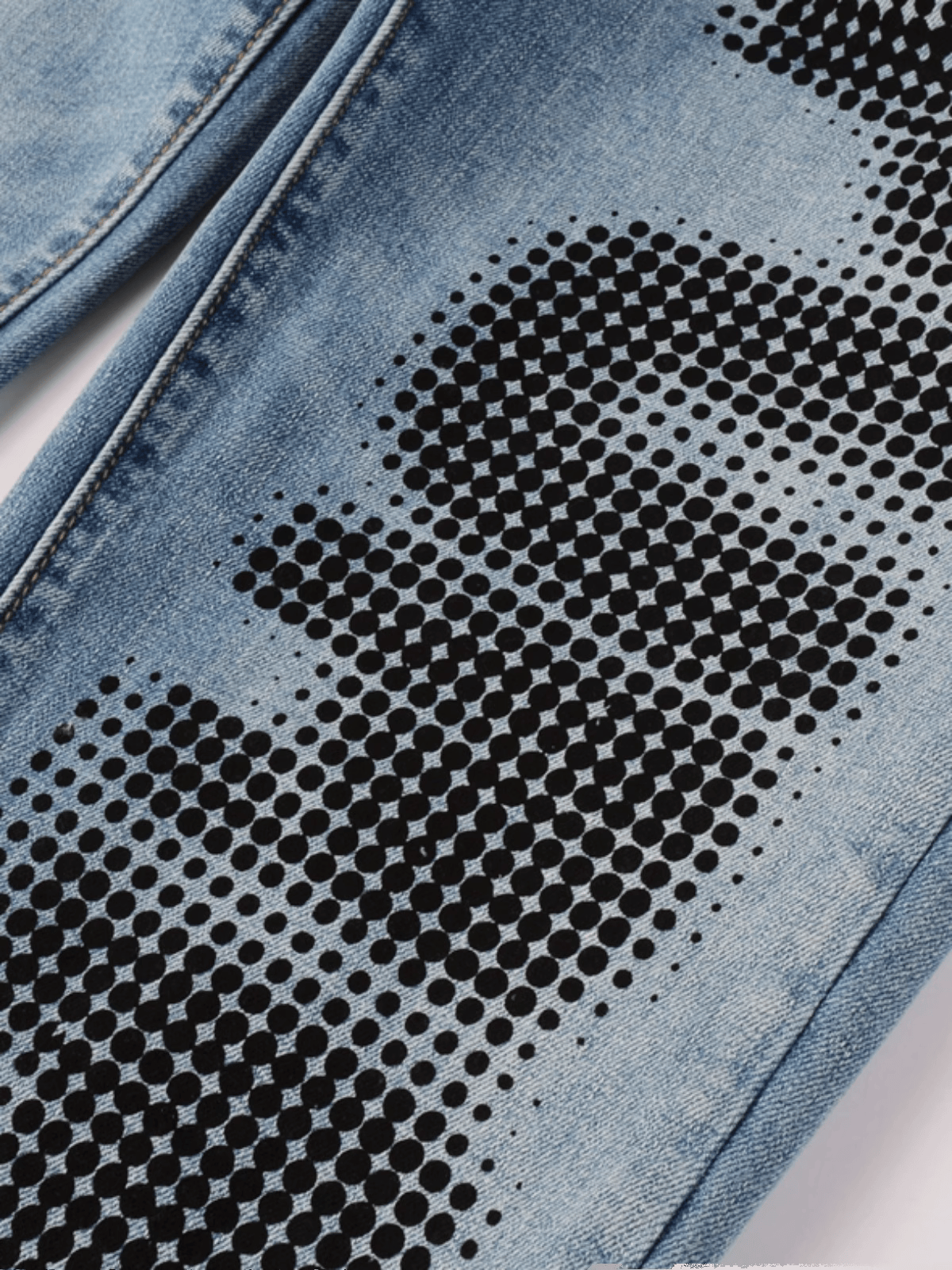 Blue Washed Writing Jeans