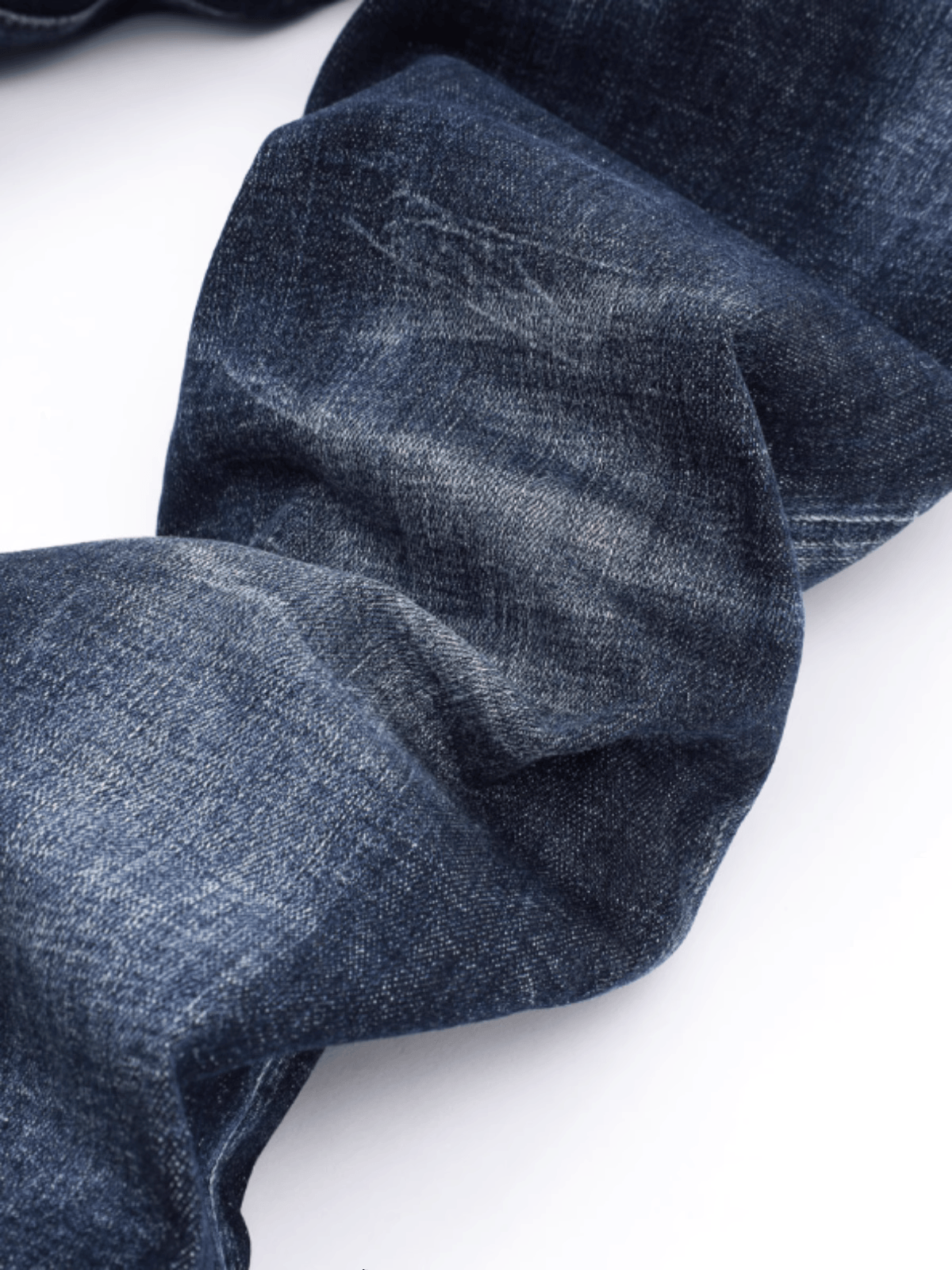Dark Blue Washed White Jeans