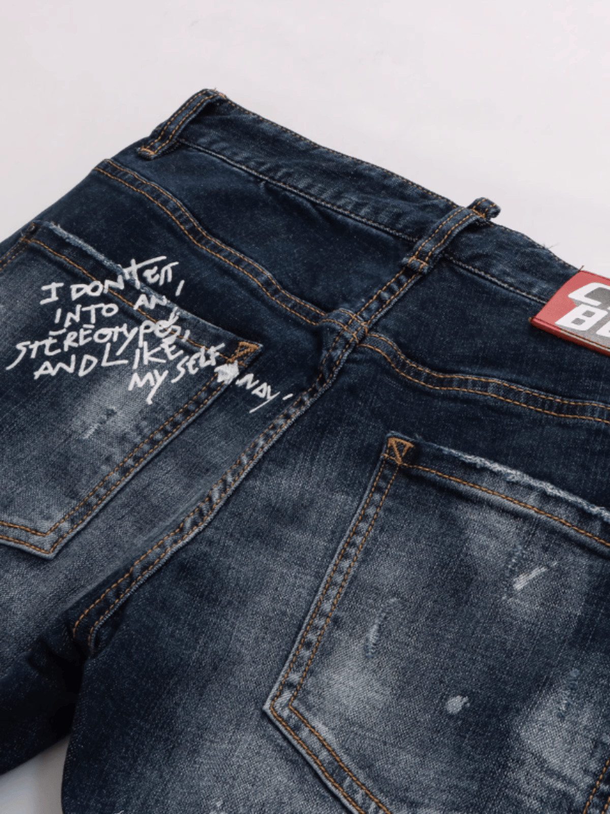 Dark Blue Washed Jeans