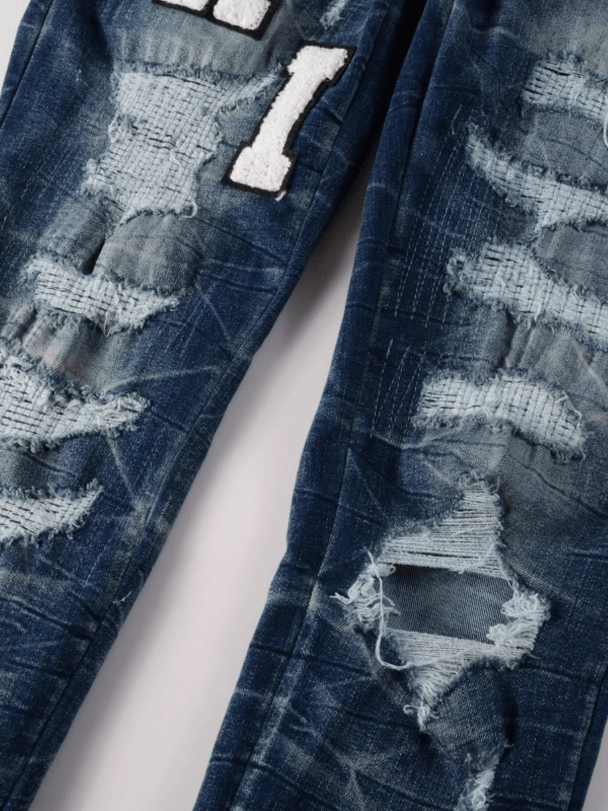 Dark Blue Ripped Jeans