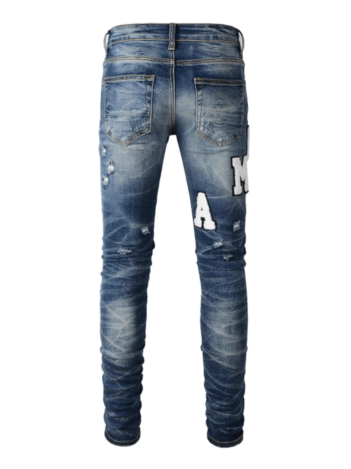 Dark Blue Ripped Jeans
