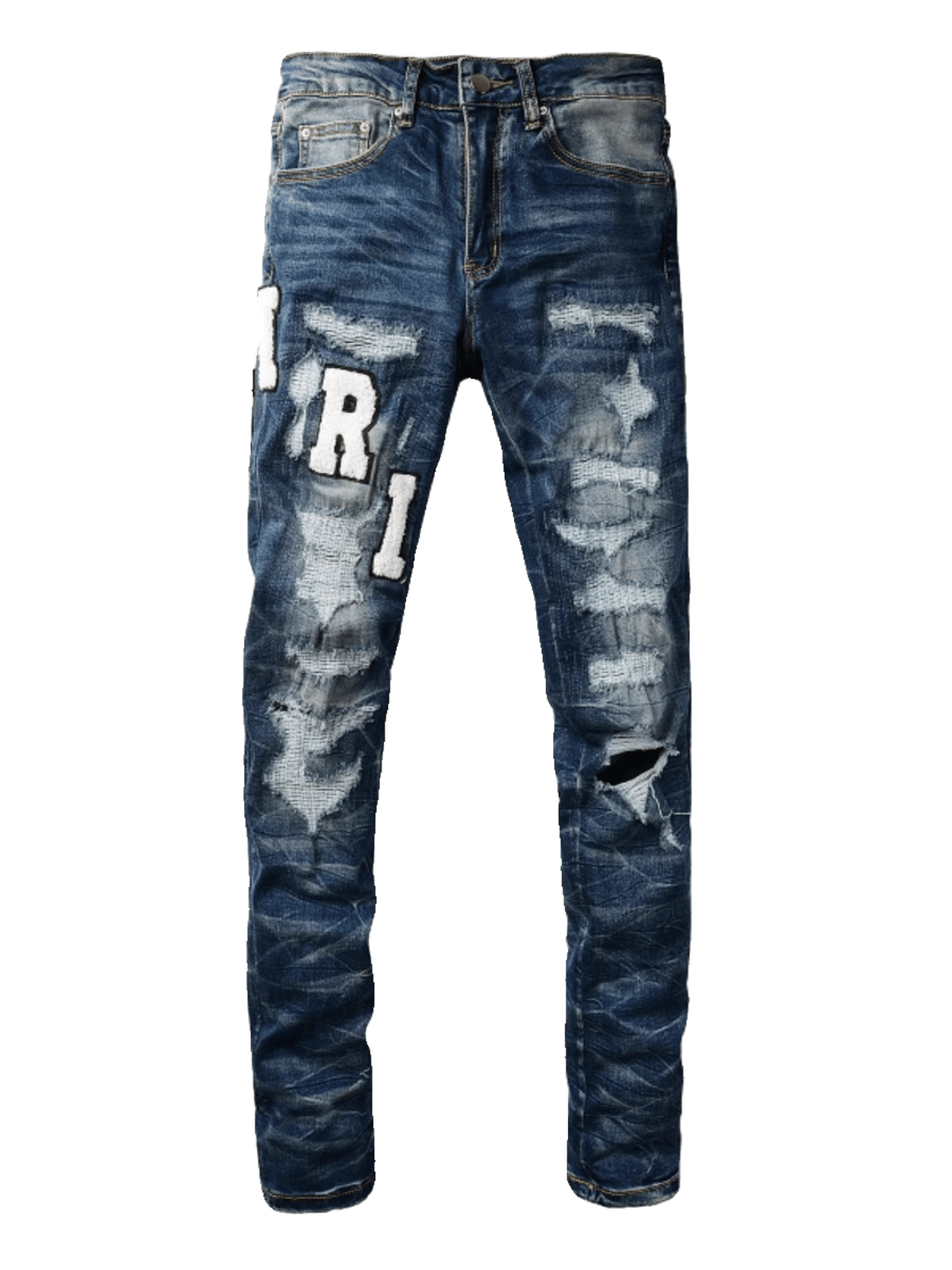 Dark Blue Ripped Jeans