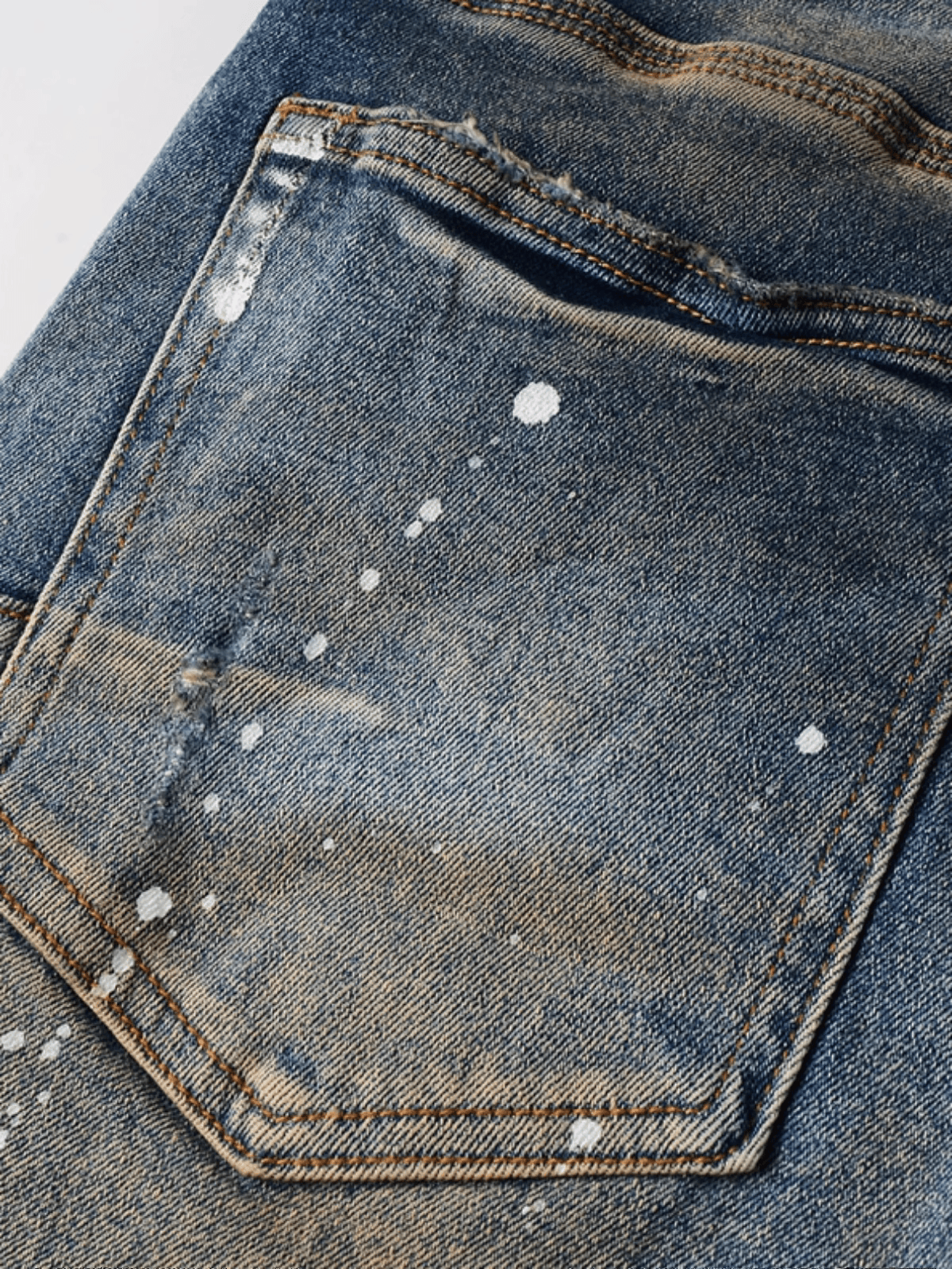 Denim Graffiti Paint Jeans