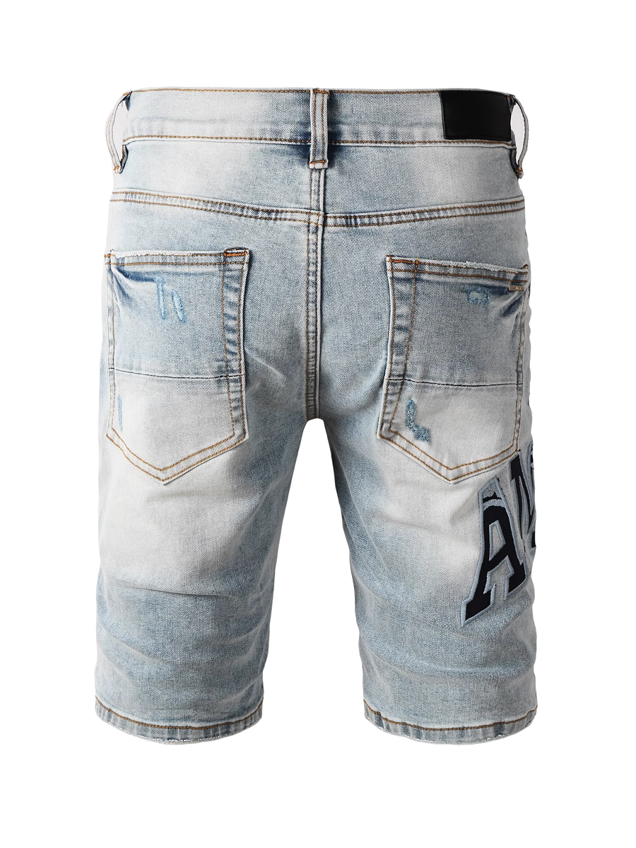 Blue Writing Patch Jeans