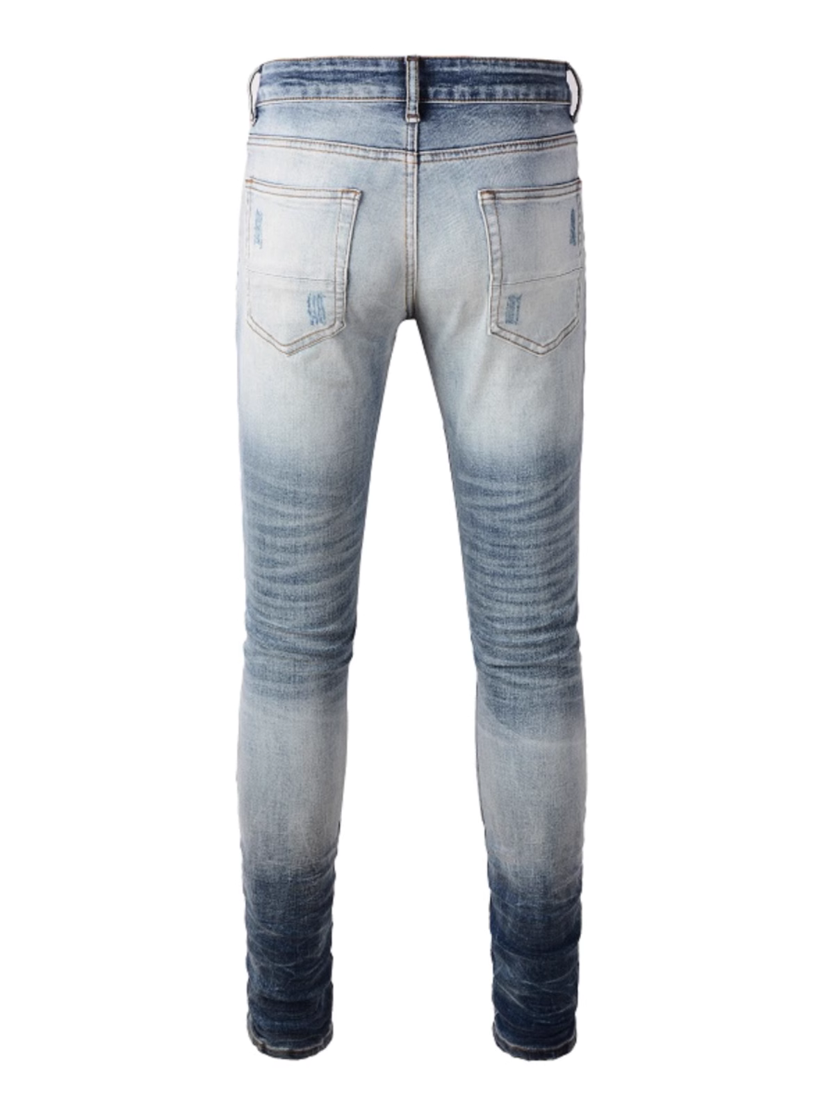 Washed Light Blue Ripped Jeans