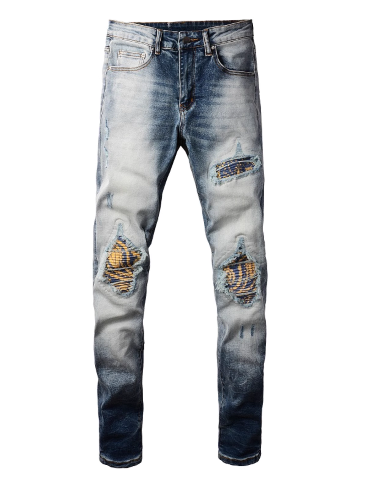 Washed Light Blue Ripped Jeans