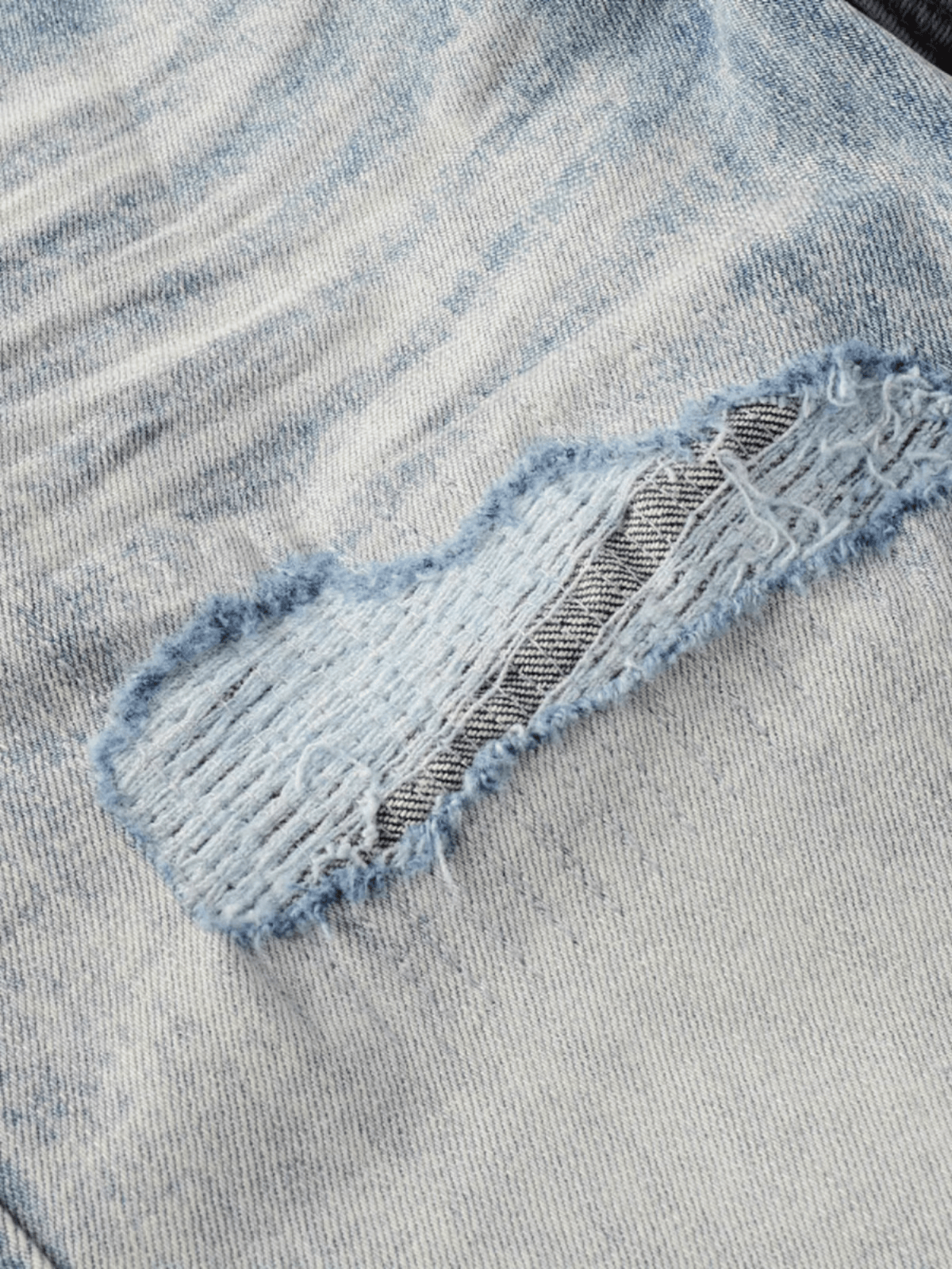 Light Blue Ripped Holes Jeans