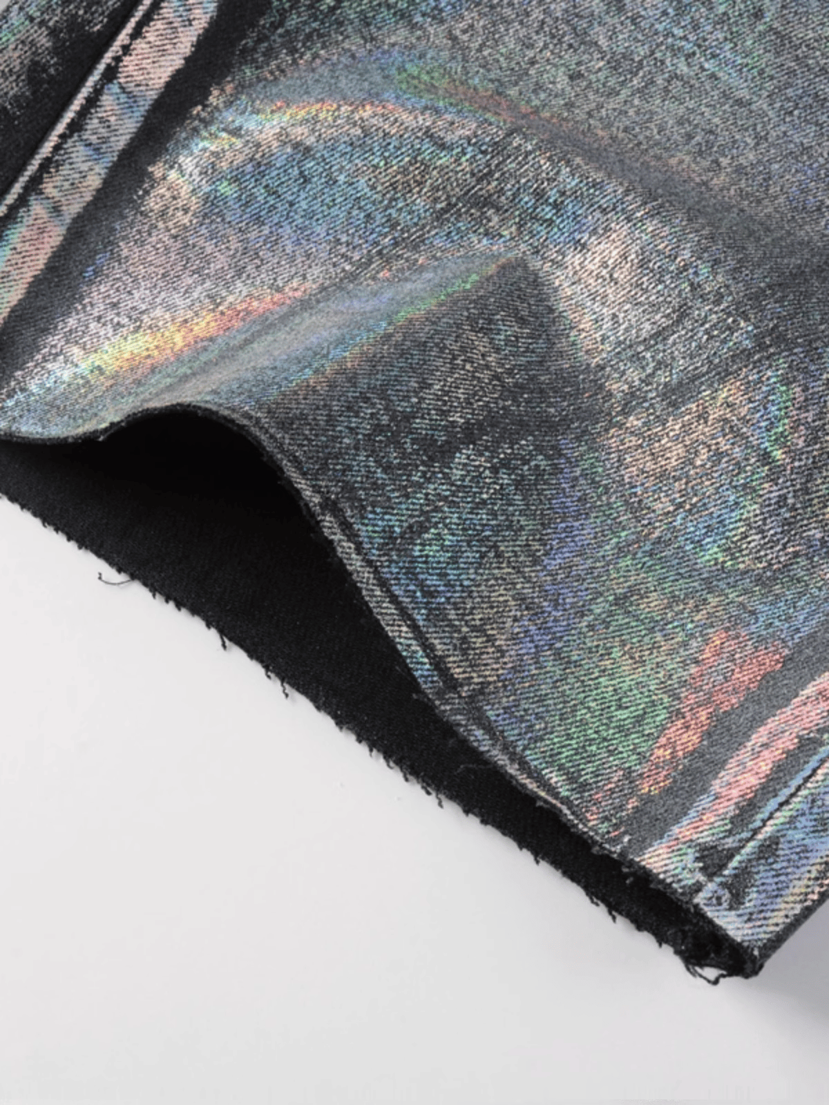 Glossy Silver Classic Jeans