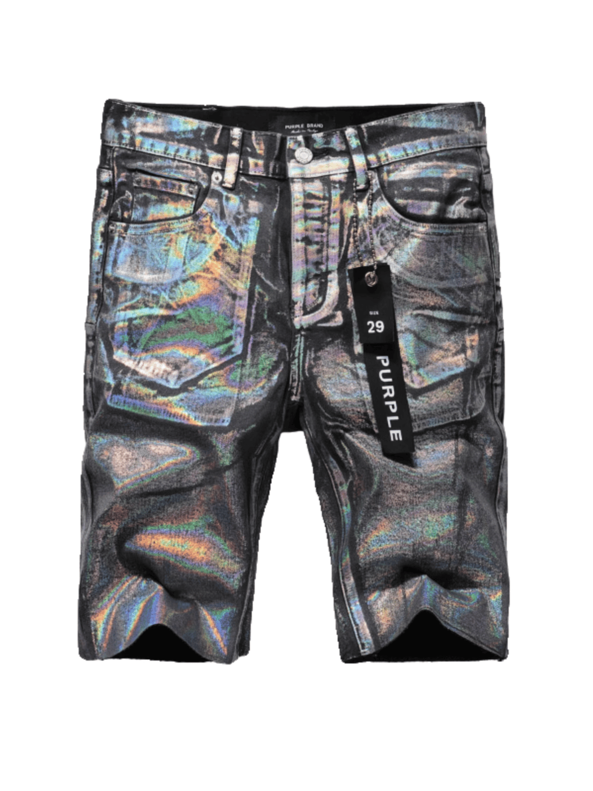 Glossy Silver Classic Jeans