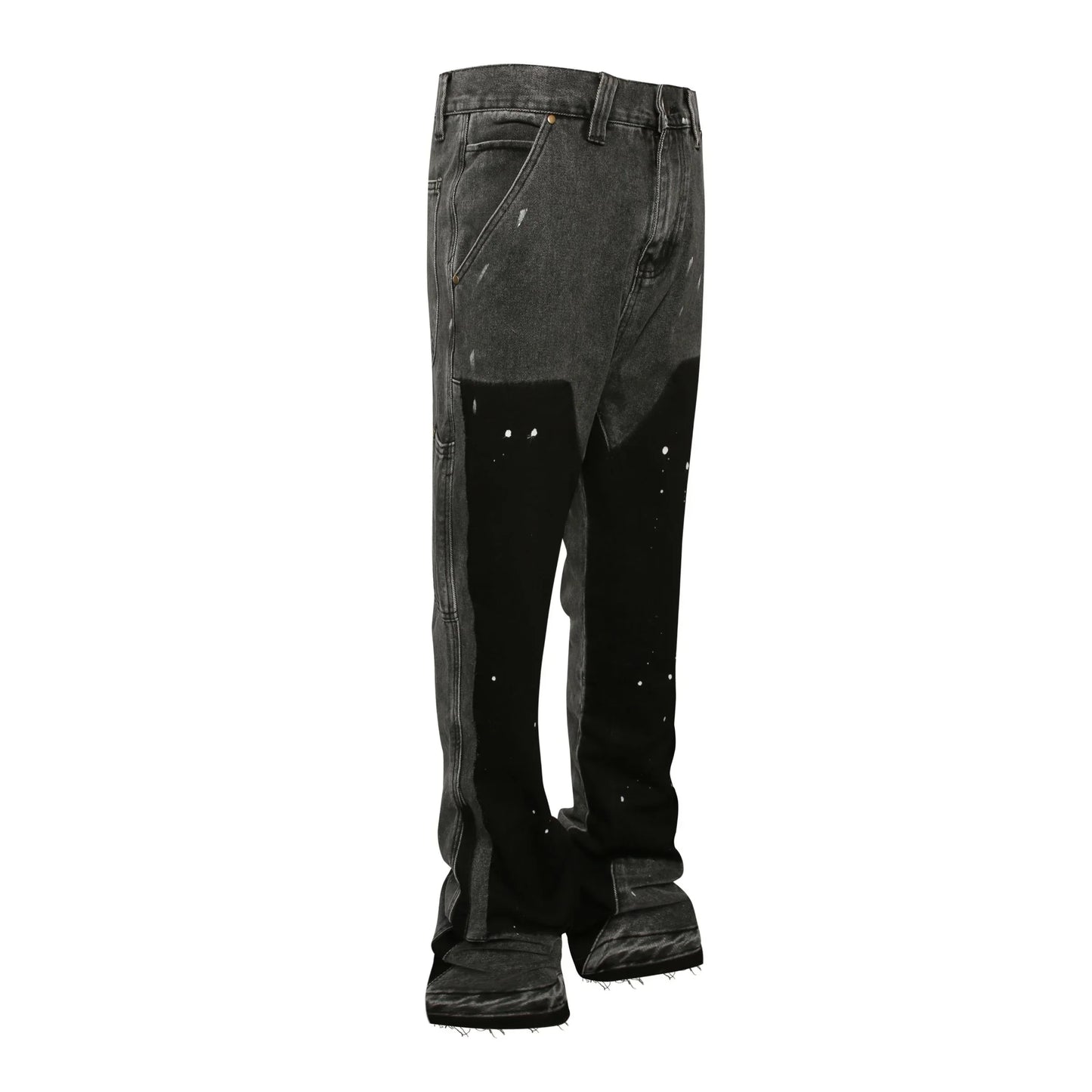 Black Flared Denim Jeans