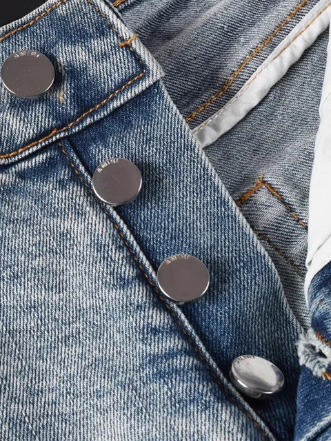 Washed Denim Writing Jeans