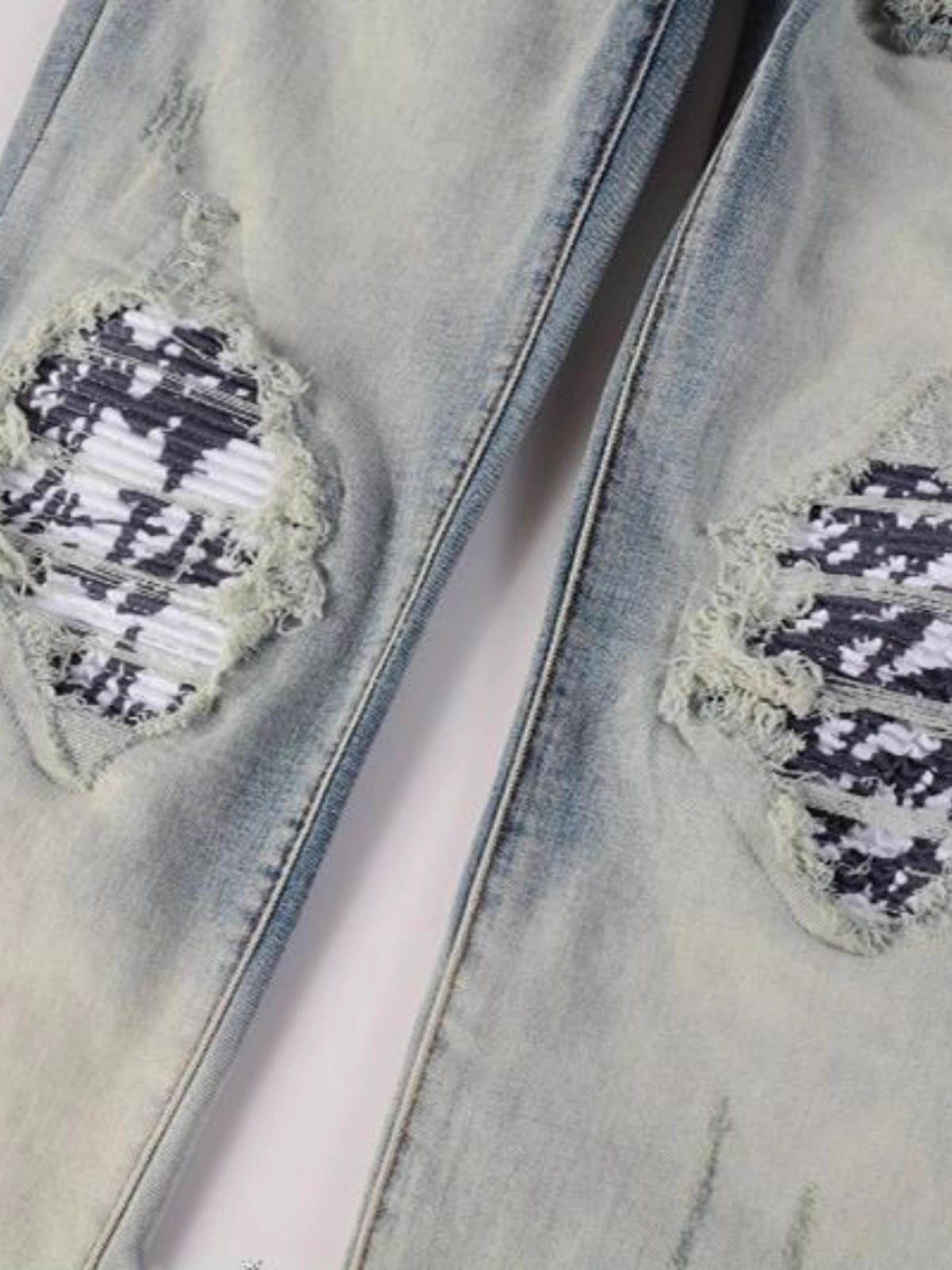 Light Denim Patch Jeans
