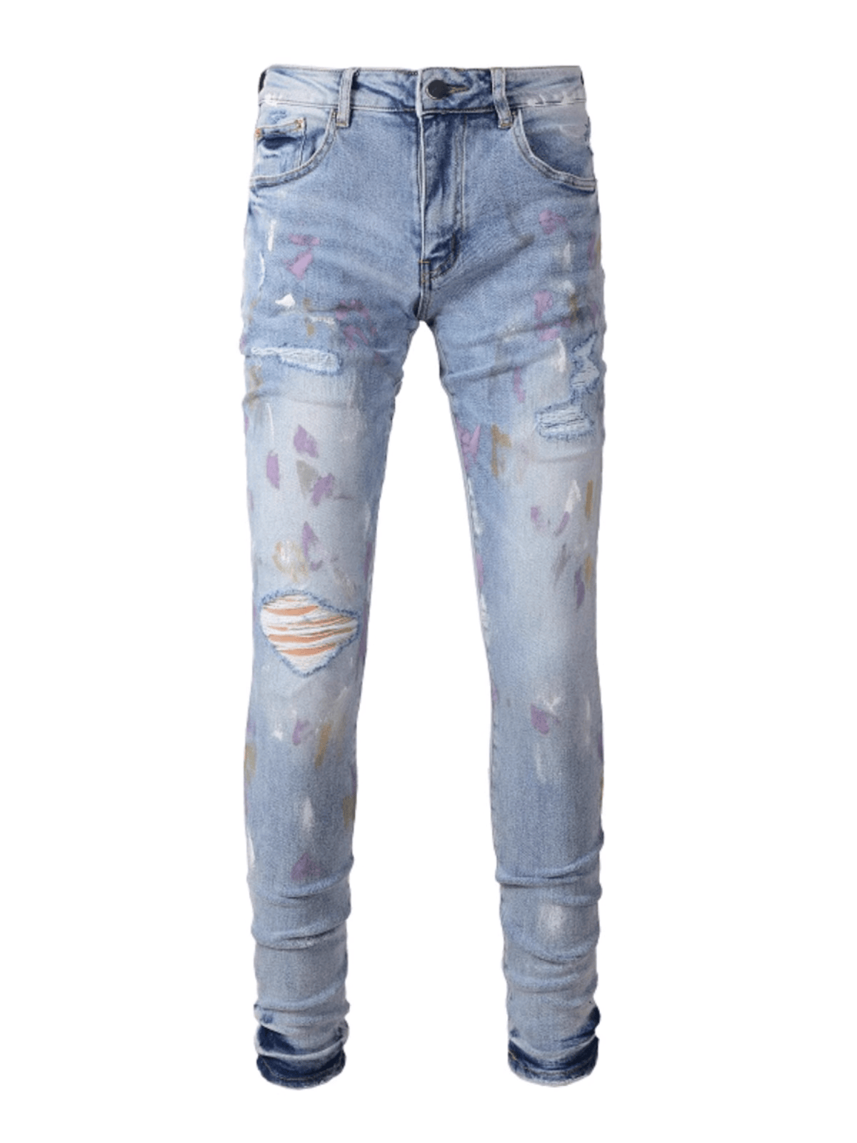Light Blue Classic Paint Jeans
