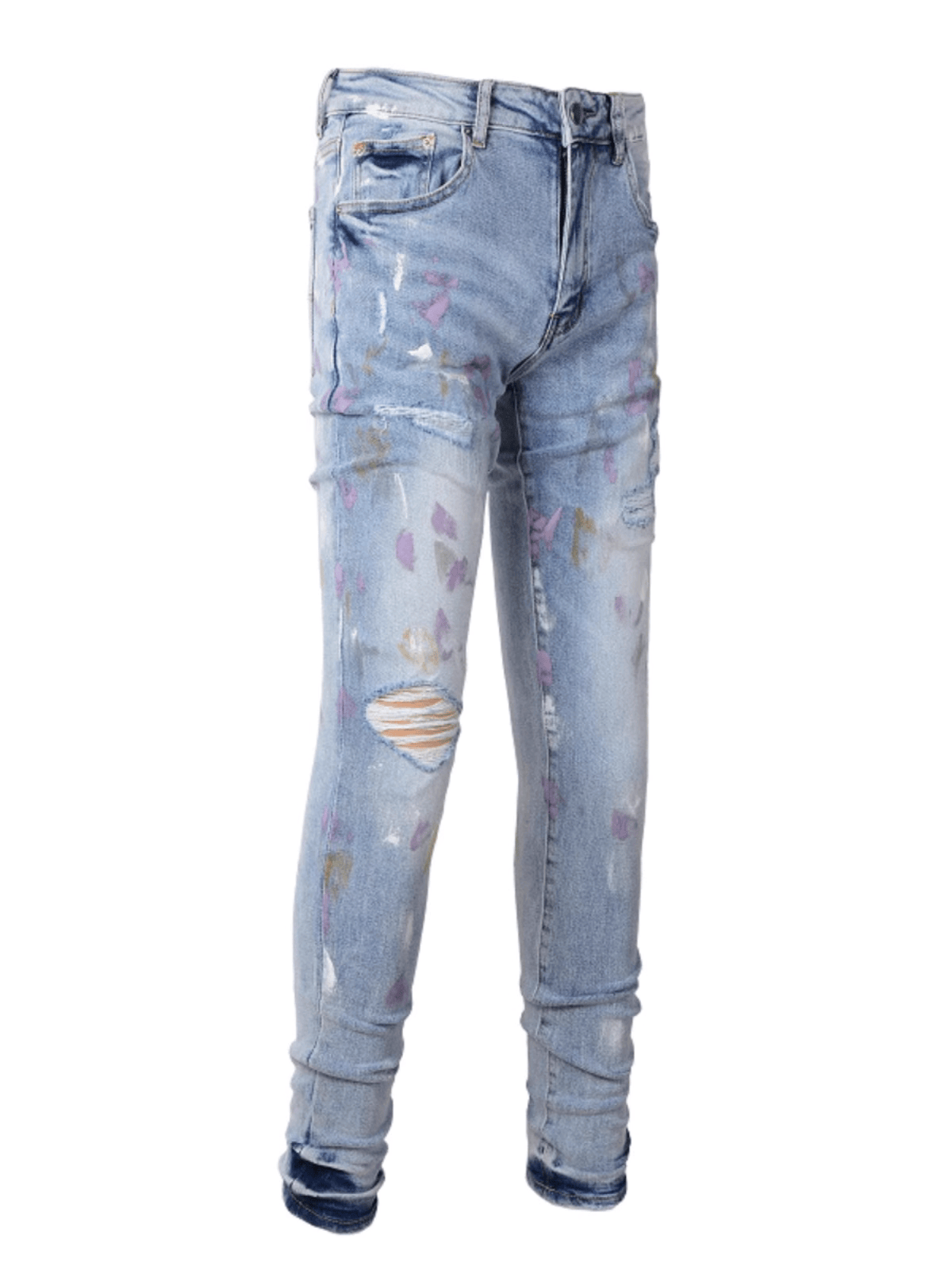 Light Blue Classic Paint Jeans