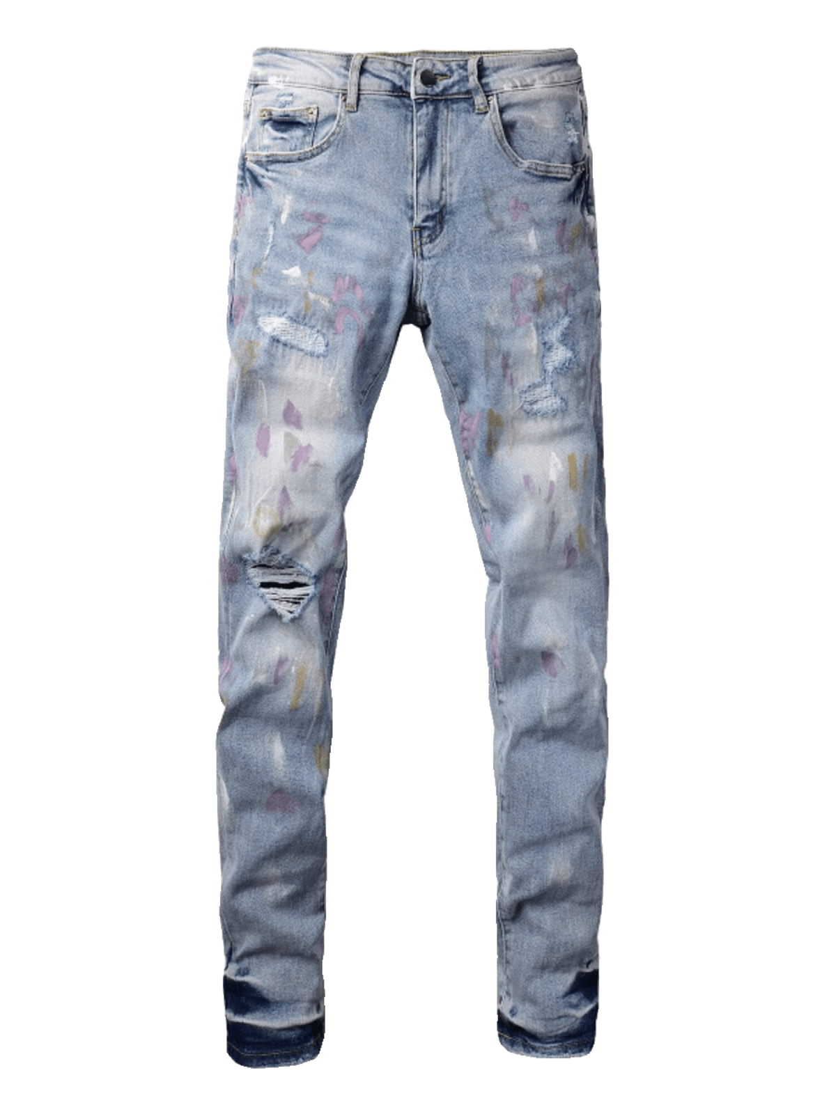 Light Blue Classic Paint Jeans