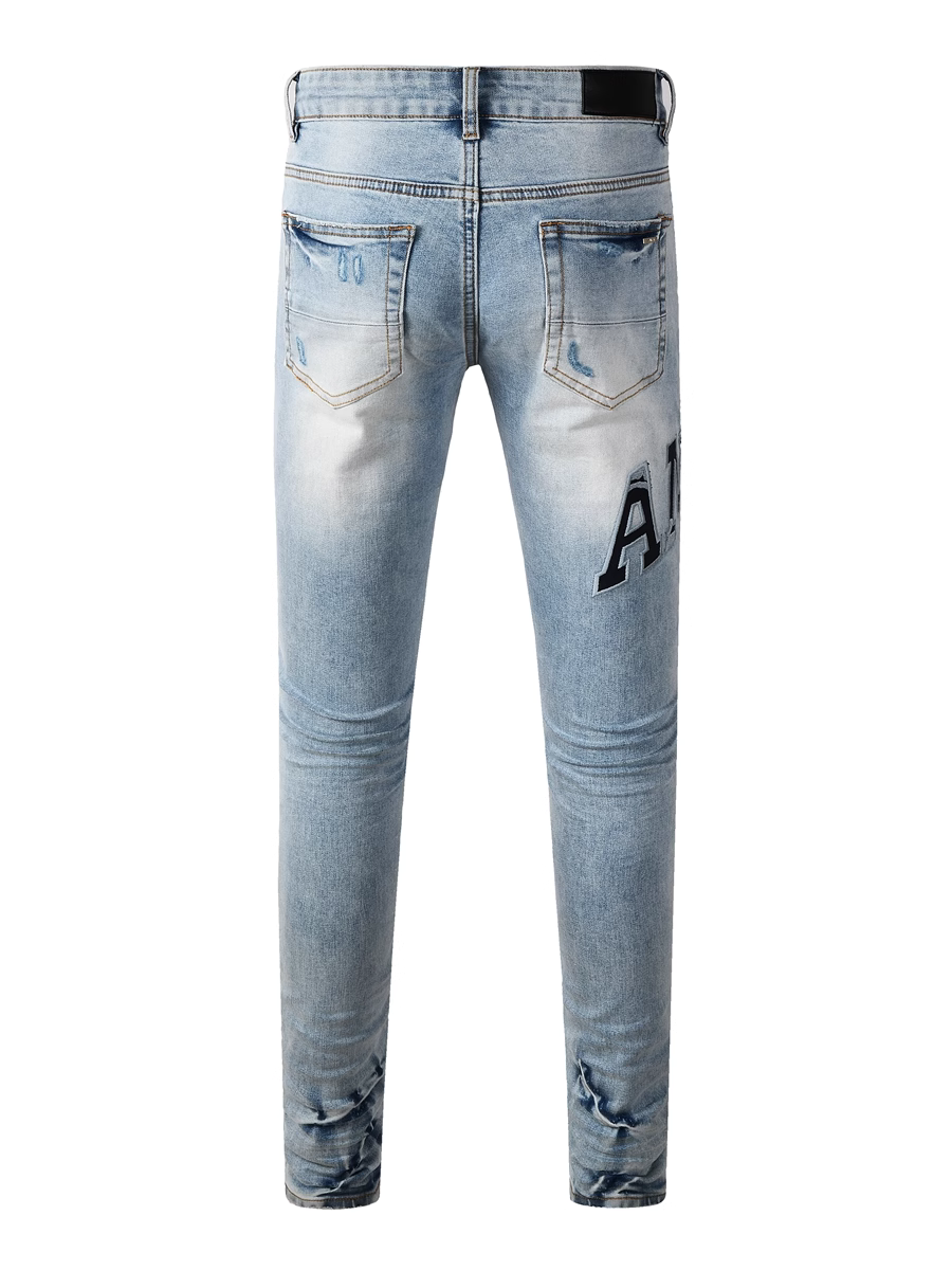 Light Blue Writing Patch Jeans
