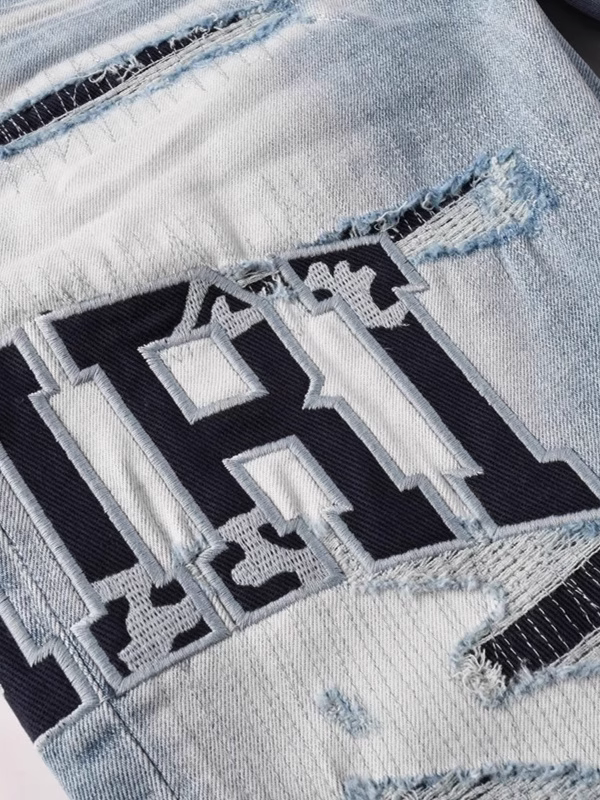 Light Blue Writing Patch Jeans
