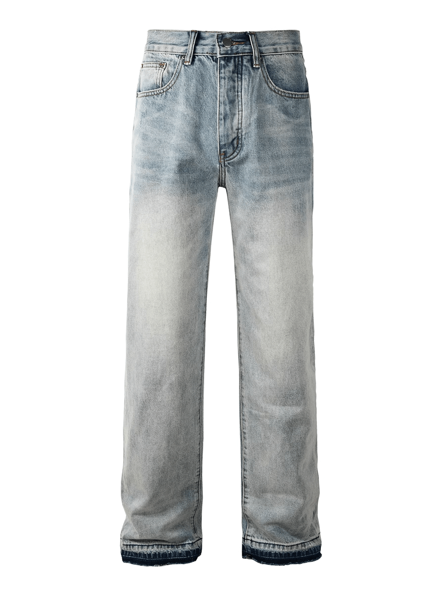Washed Denim Baggy Jeans
