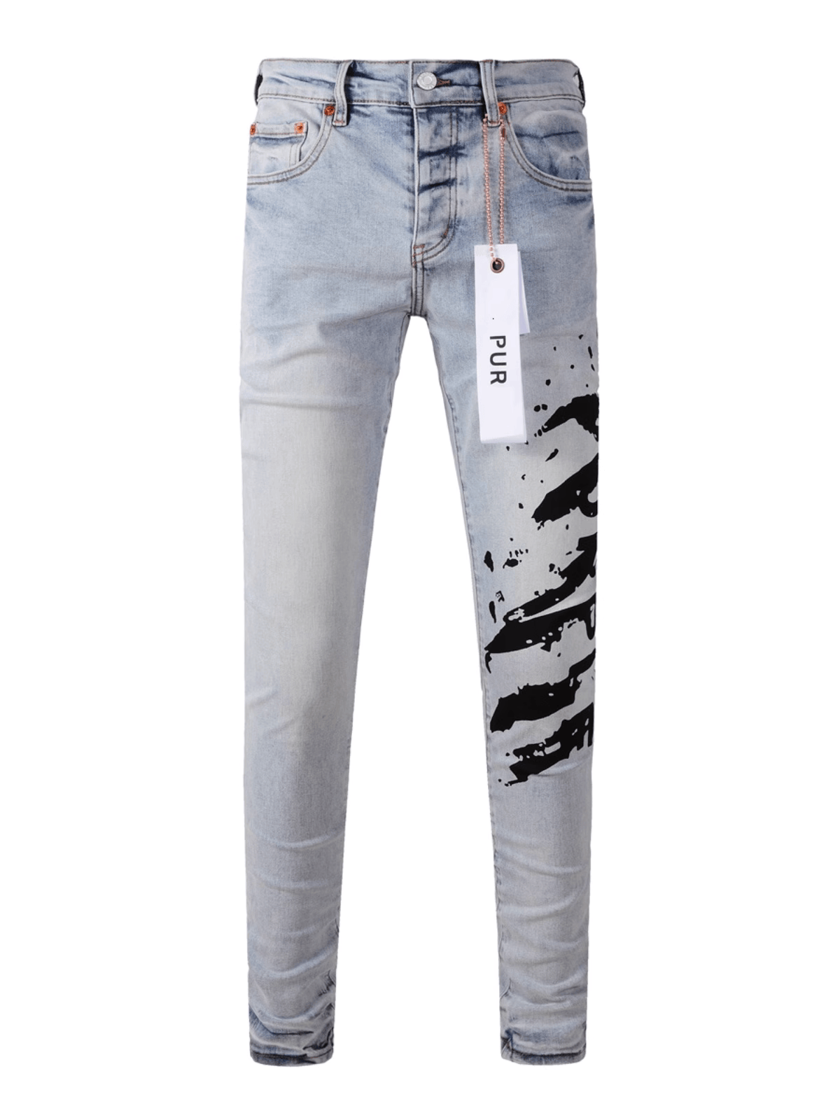 Light Blue Writing Jeans