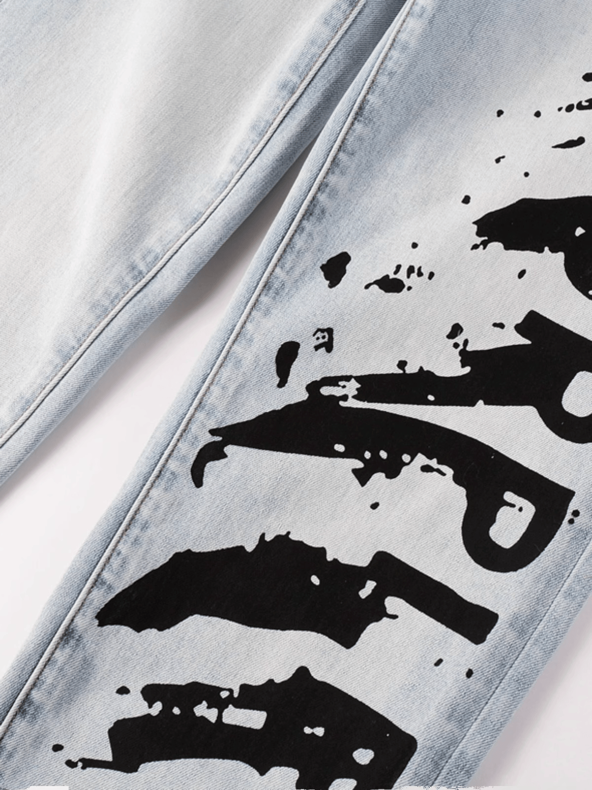Light Blue Writing Jeans