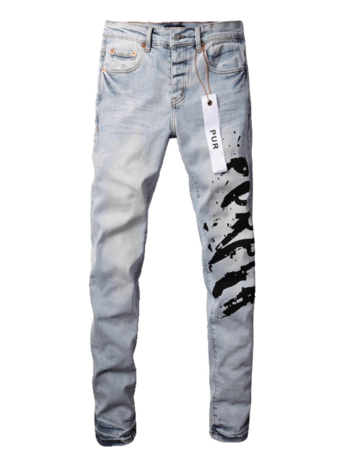 Light Blue Writing Jeans