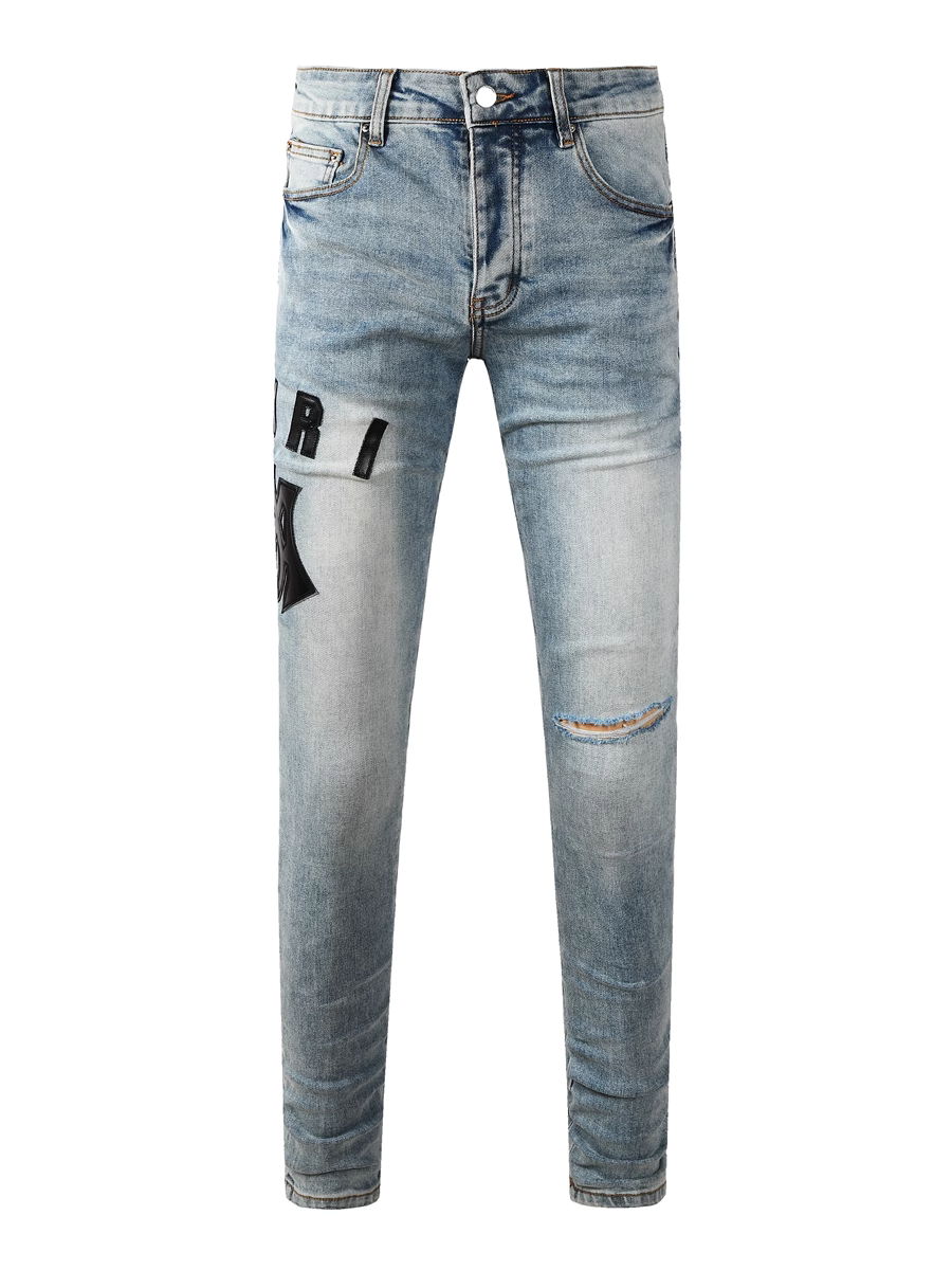 Light Blue Writing Classic Jeans