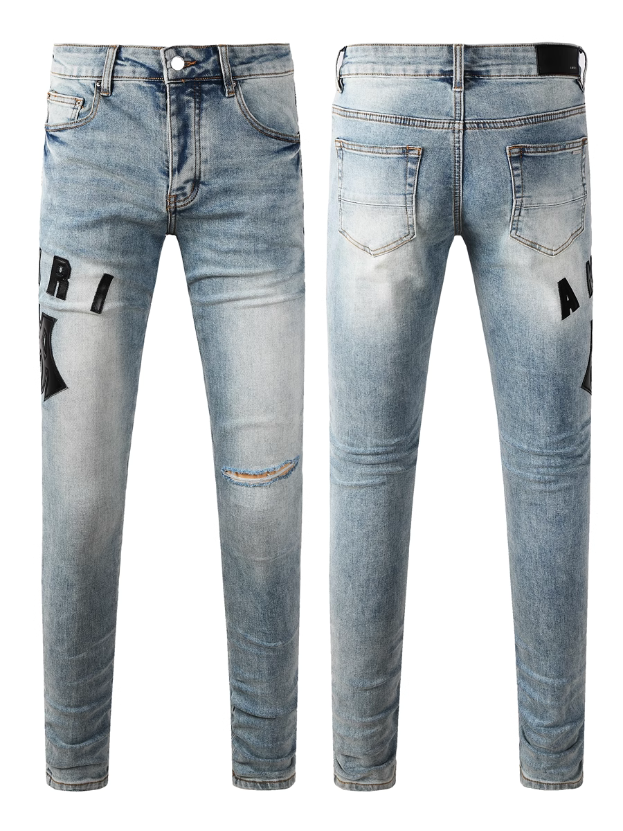 Light Blue Writing Classic Jeans