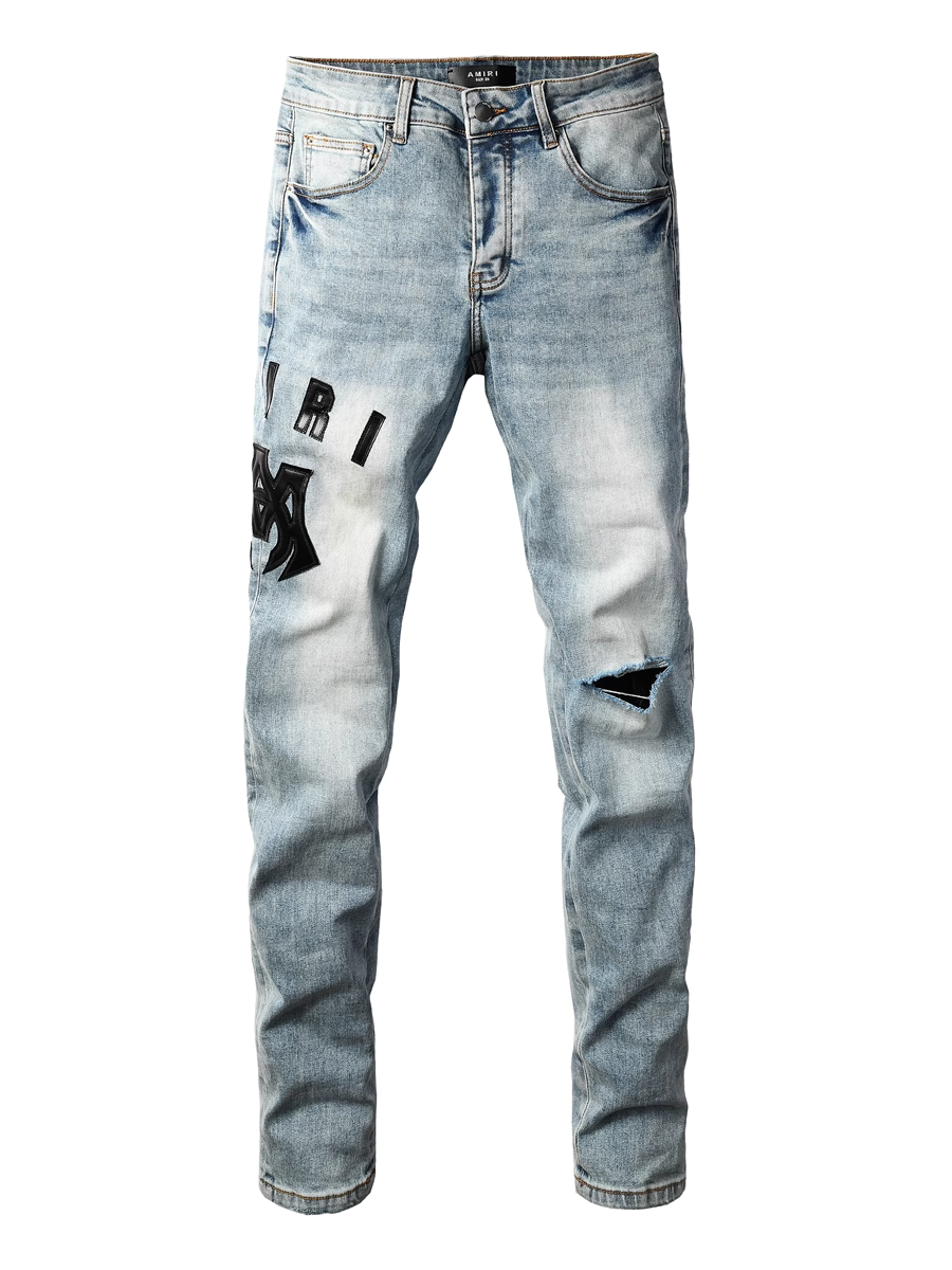 Light Blue Writing Classic Jeans