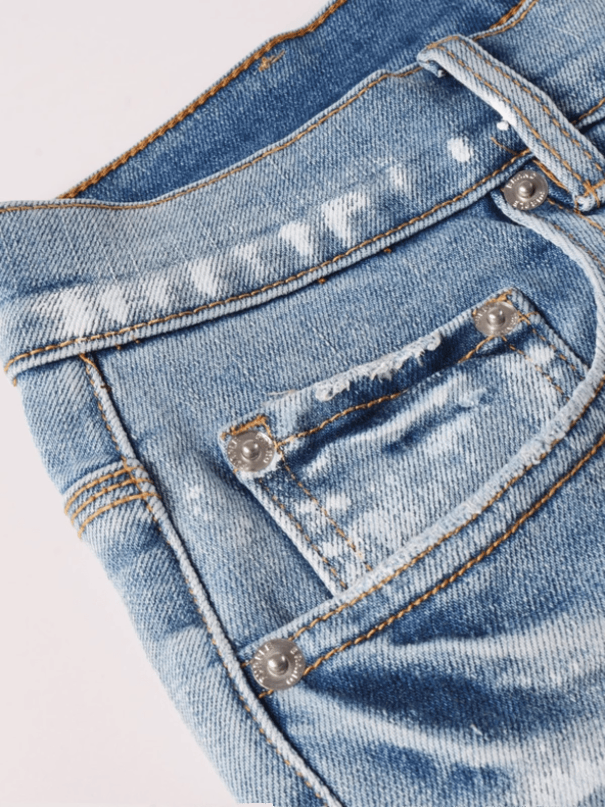 Light Washed Paint Jeans