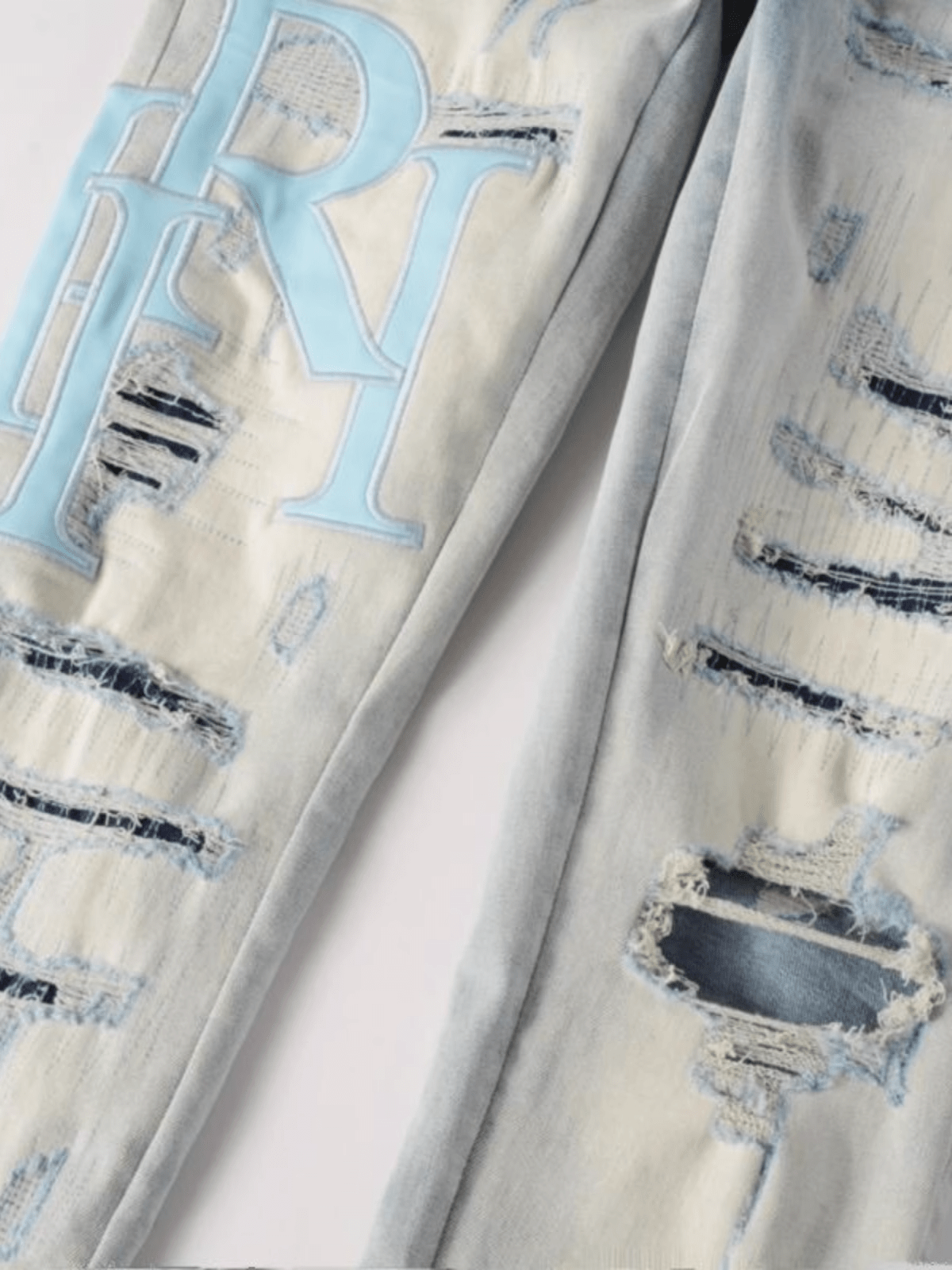 Denim Sky Blue Writing Jeans