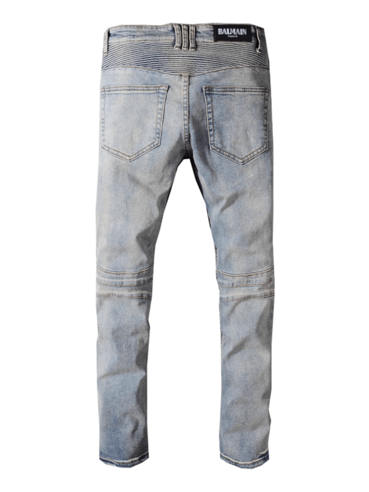 Light Blue Biker Jeans