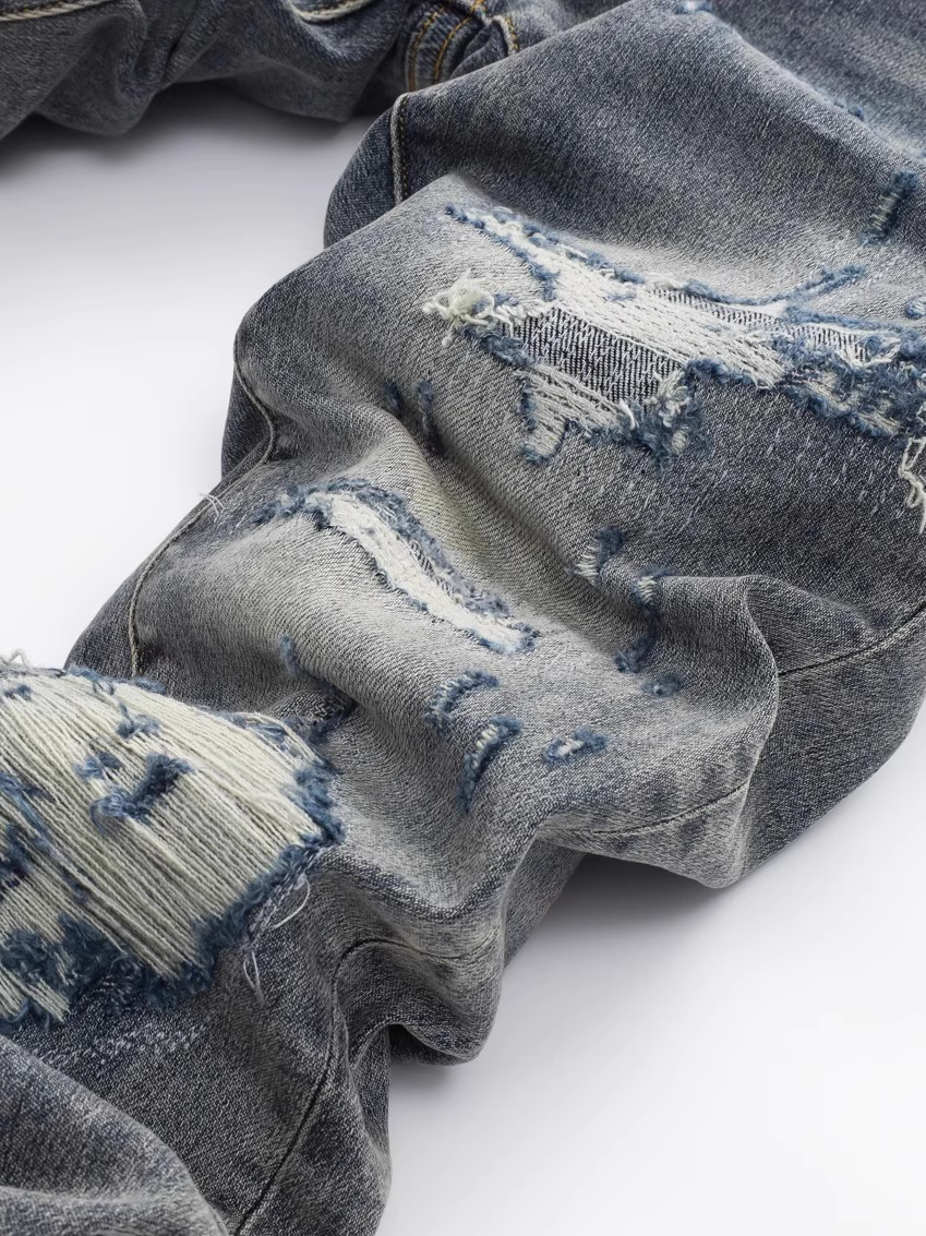 Gray Red Snake Classic Jeans