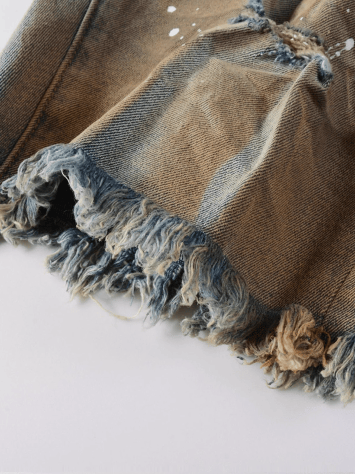 Retro Distressed Paint Jeans
