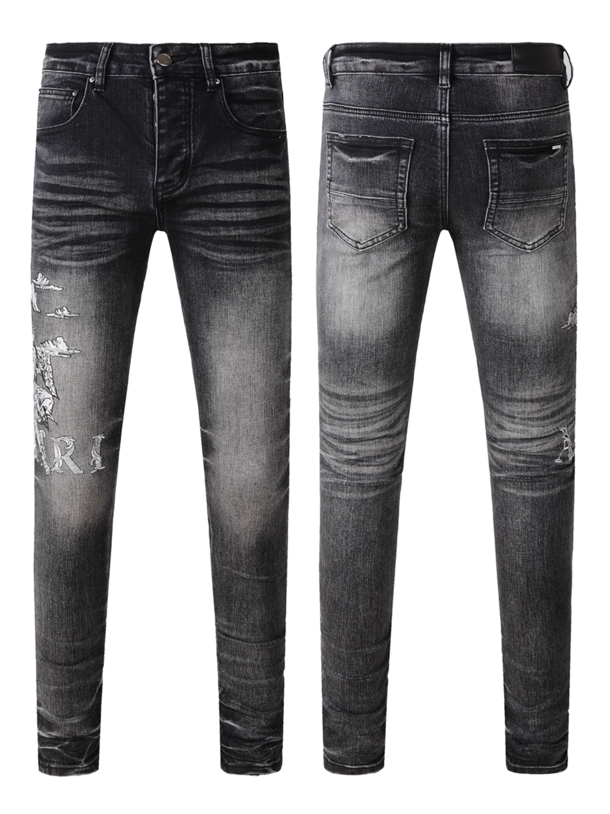 Smoke Gray Classic Jeans