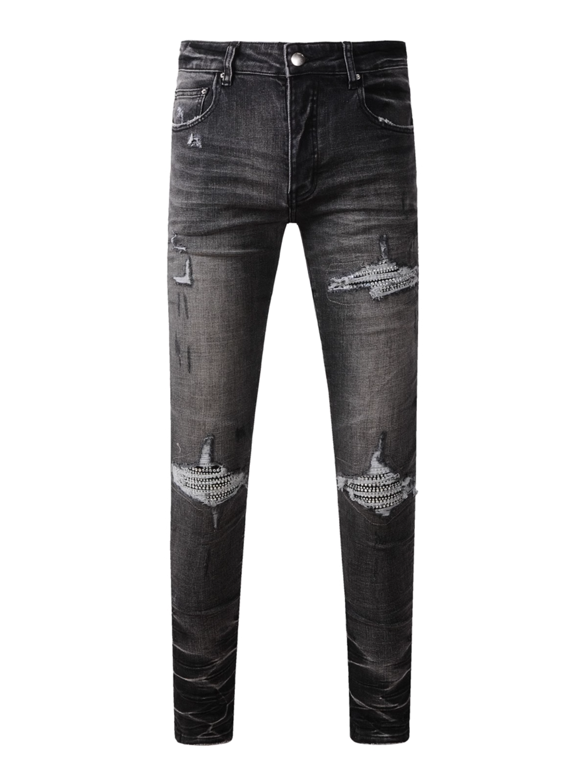 Dark Gray Ripped Jeans