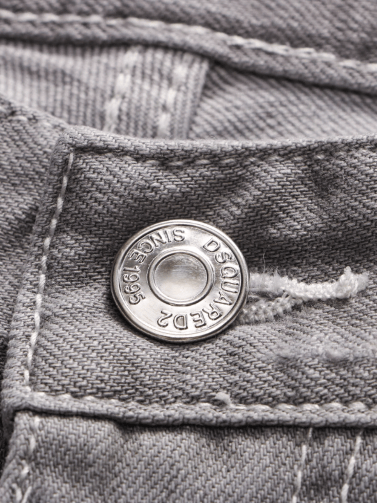 Smoky Gray Ripped Patch Jeans