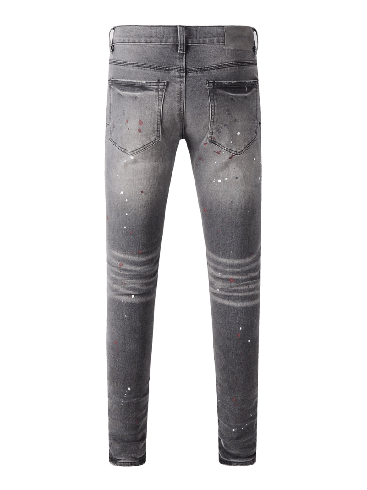 Smoky Gray Washed Ripped Jeans