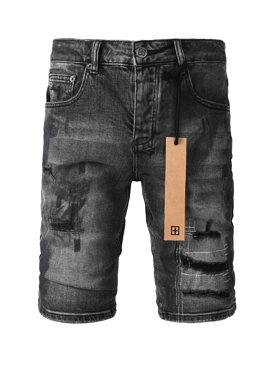 Dark Gray Ripped Classic Jeans