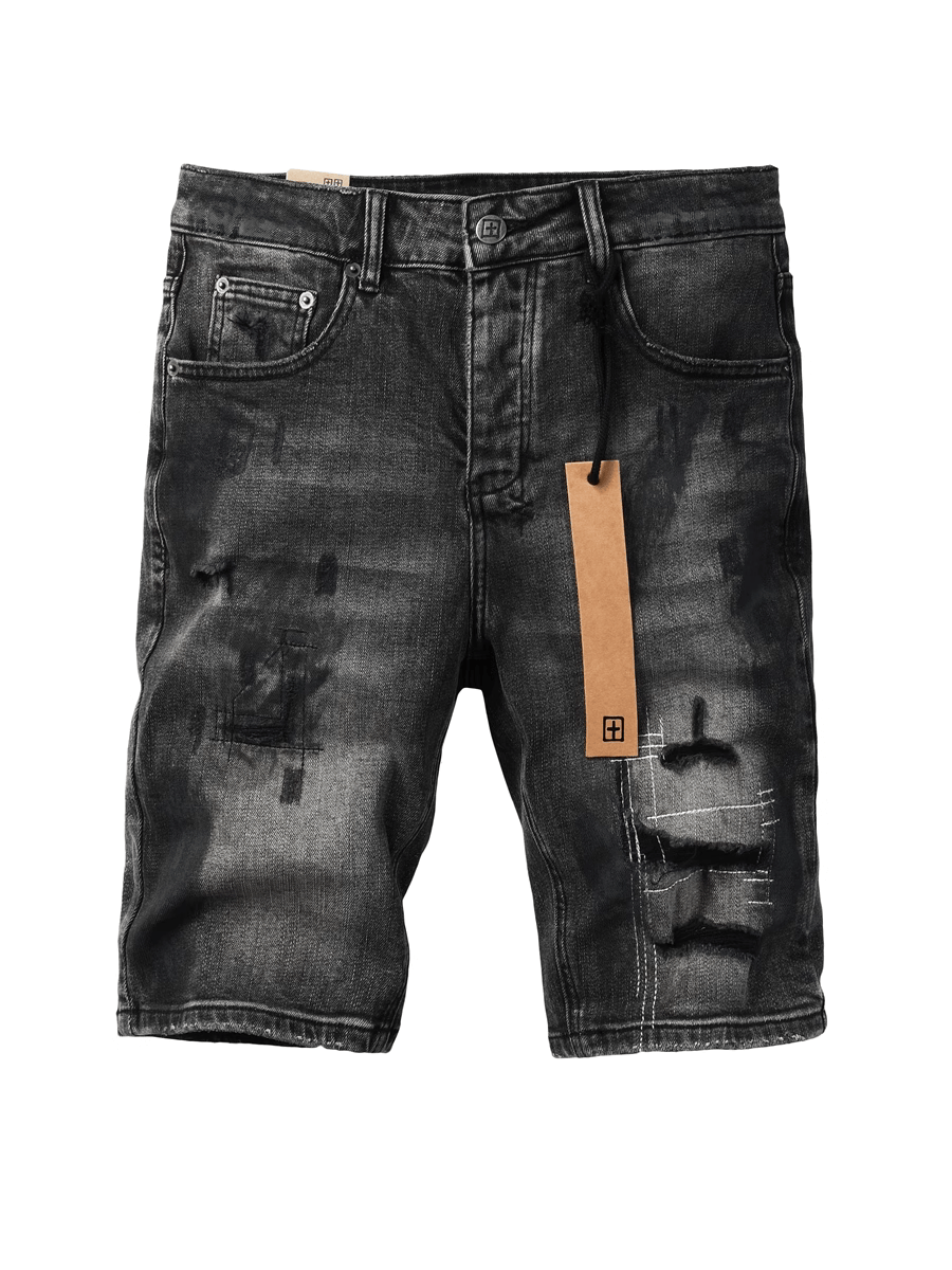 Dark Gray Ripped Classic Jeans
