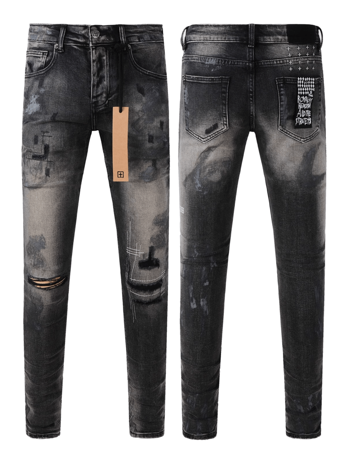 Washed Smoky Gray Classic Jeans