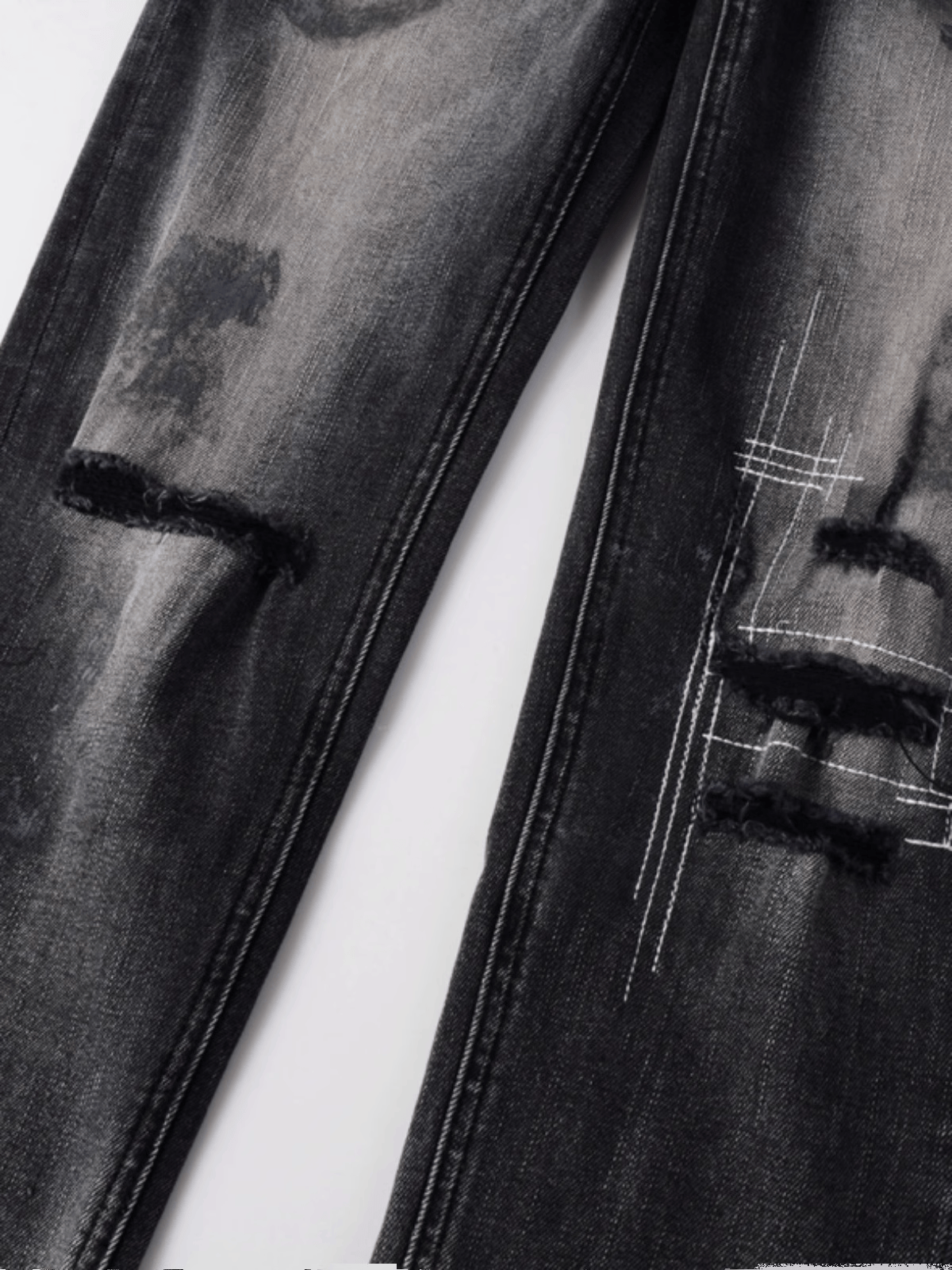 Washed Smoky Gray Classic Jeans