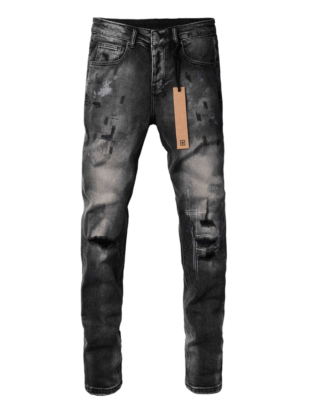 Washed Smoky Gray Classic Jeans