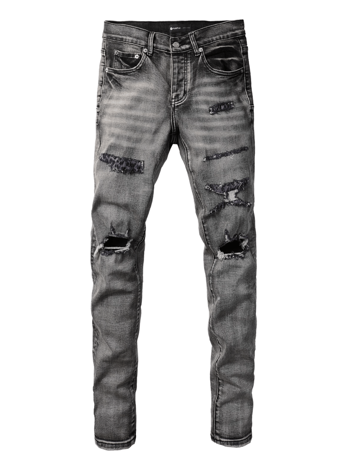 Smoky Gray Ripped Jeans