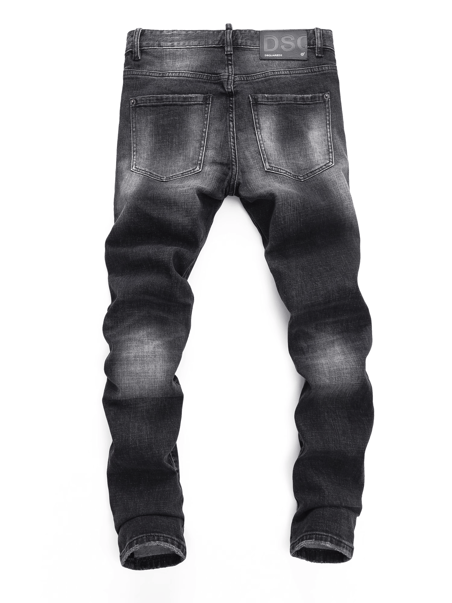 Smoky Gray Washed Ripped Jeans