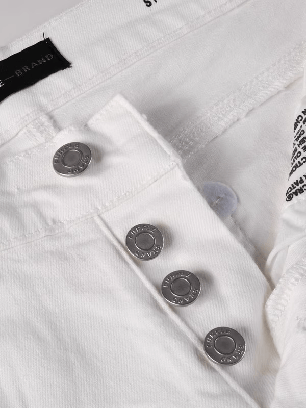 White Ripped Scratched Jeans