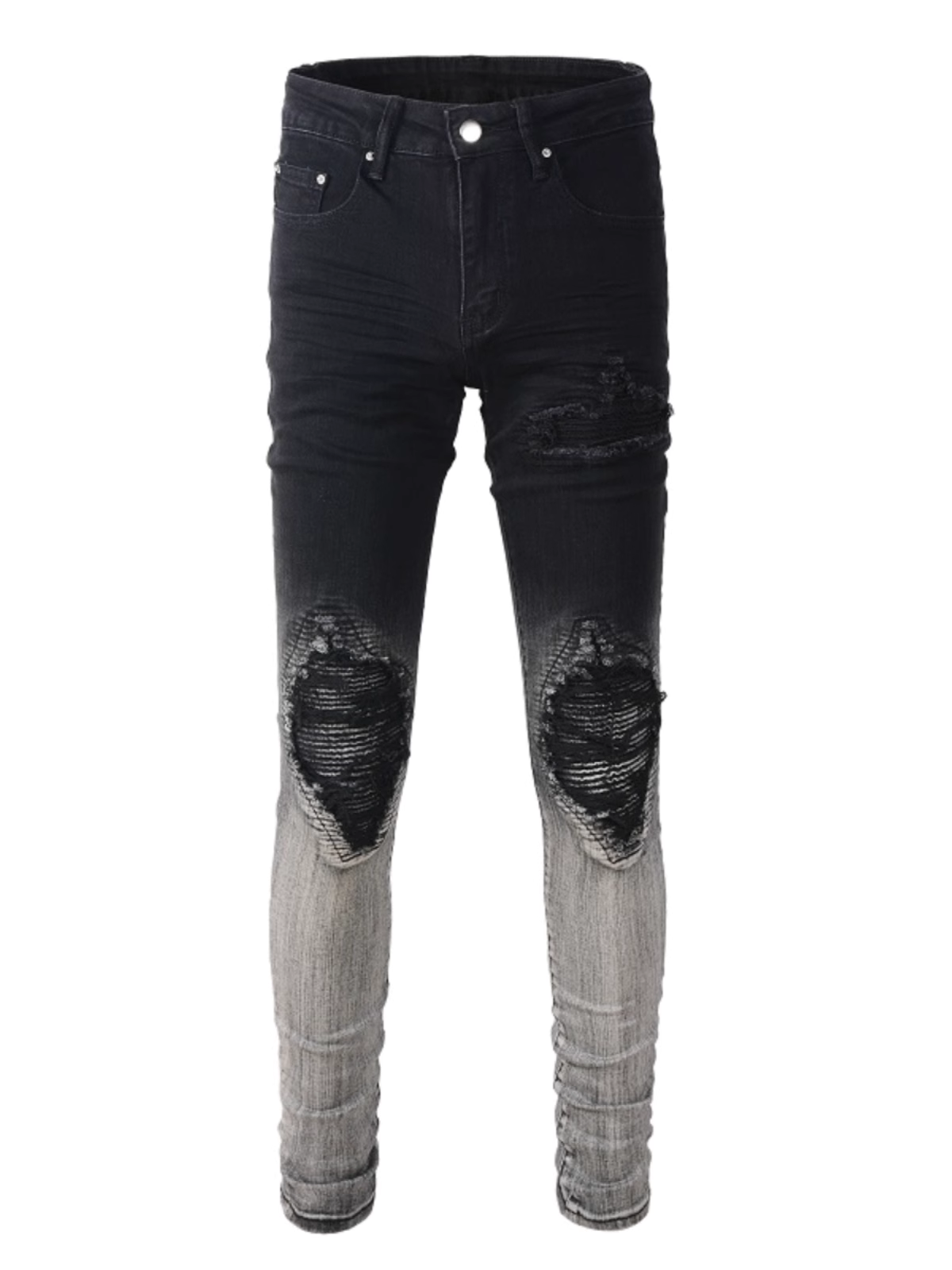 Classic Black White Gradient Jeans