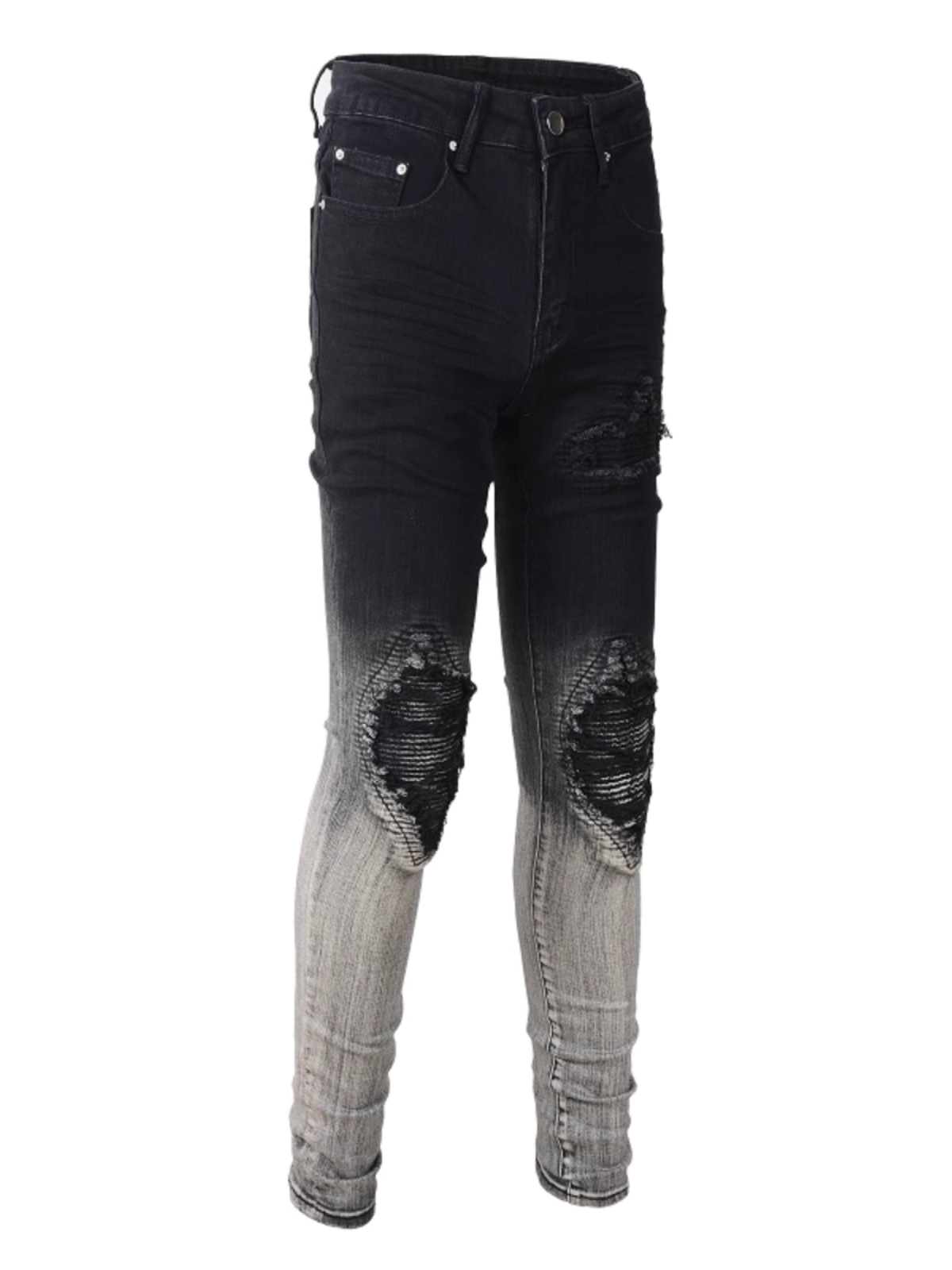 Classic Black White Gradient Jeans