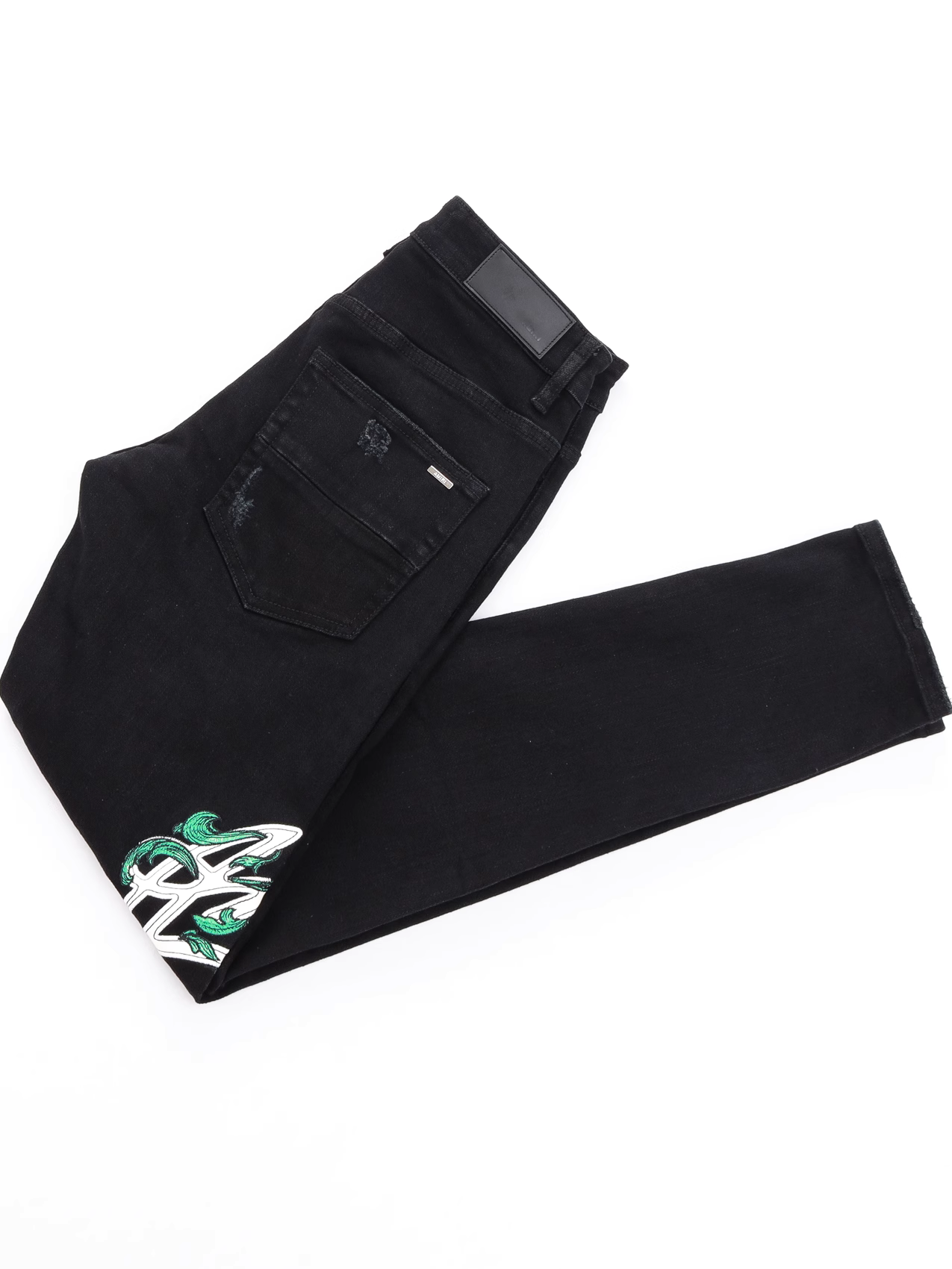 Black Classic Writing Jeans